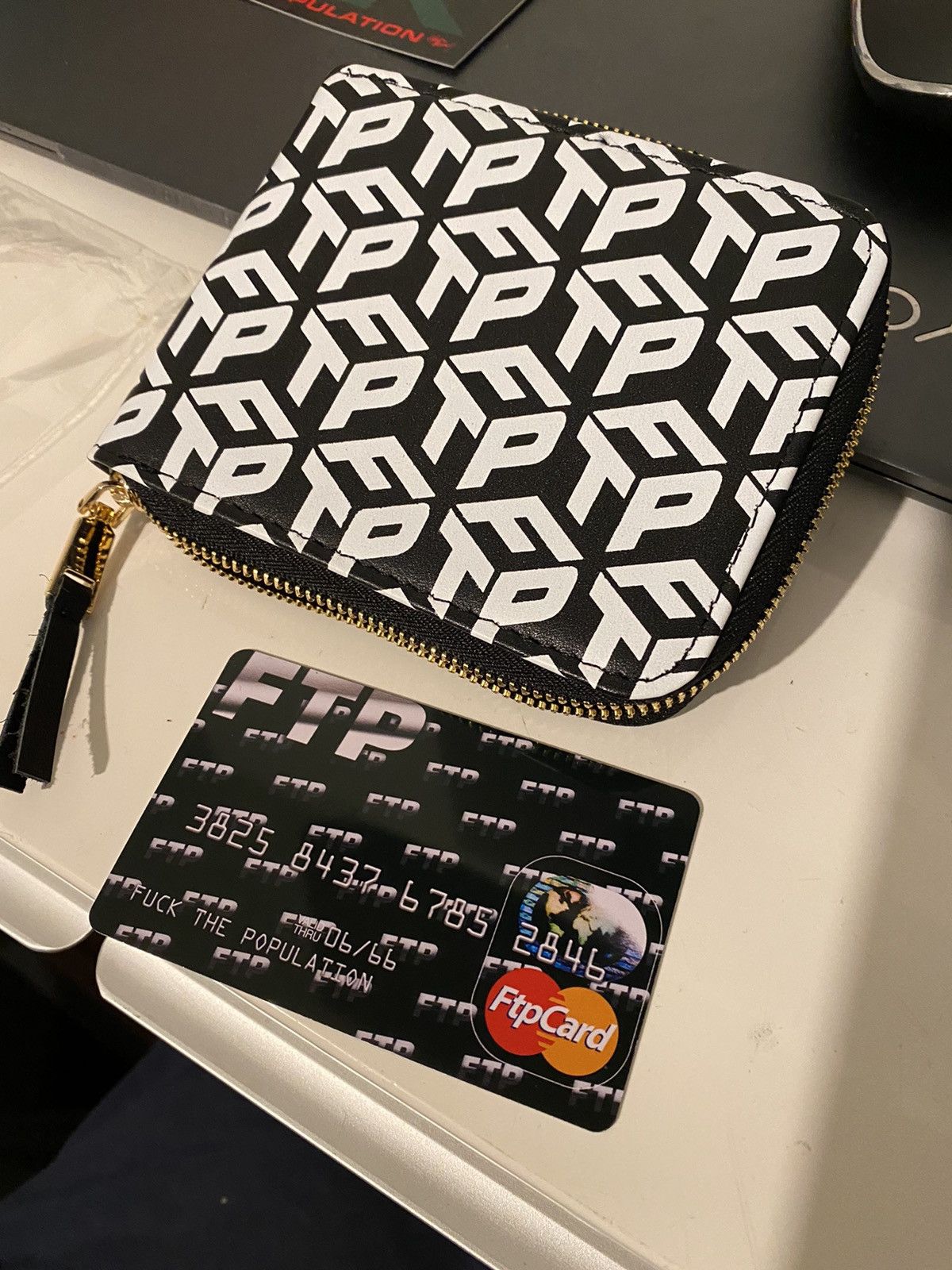 Fuck The Population FTP Dimension Logo Wallet | Grailed