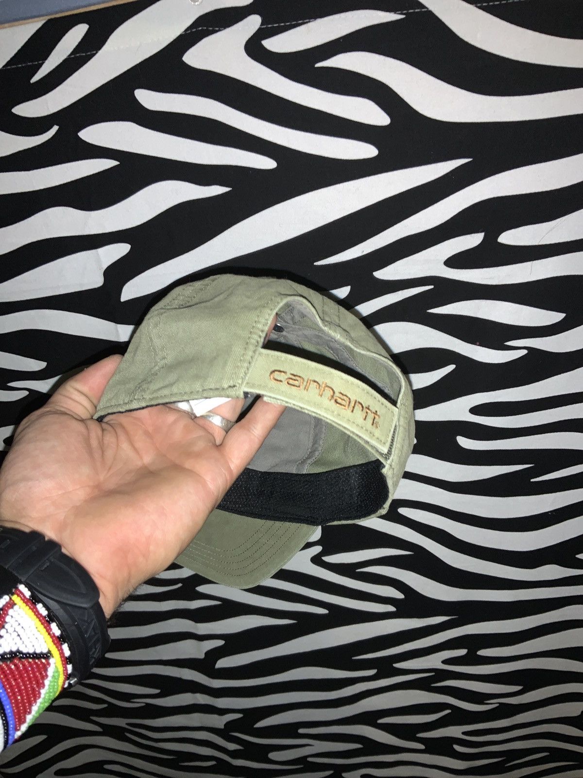 Carhartt Olive 🫒 canvas Carharrt strap back hat Size ONE SIZE - 2 Thumbnail