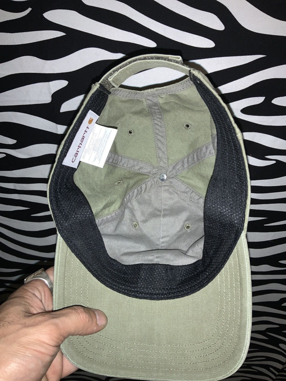 Carhartt Olive 🫒 canvas Carharrt strap back hat Size ONE SIZE - 3 Thumbnail