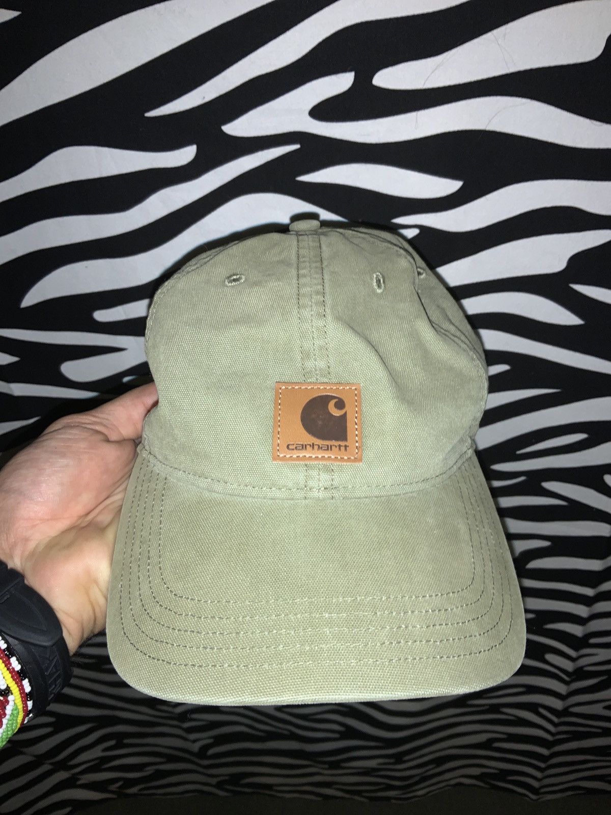 Carhartt Olive 🫒 canvas Carharrt strap back hat Size ONE SIZE - 1 Thumbnail