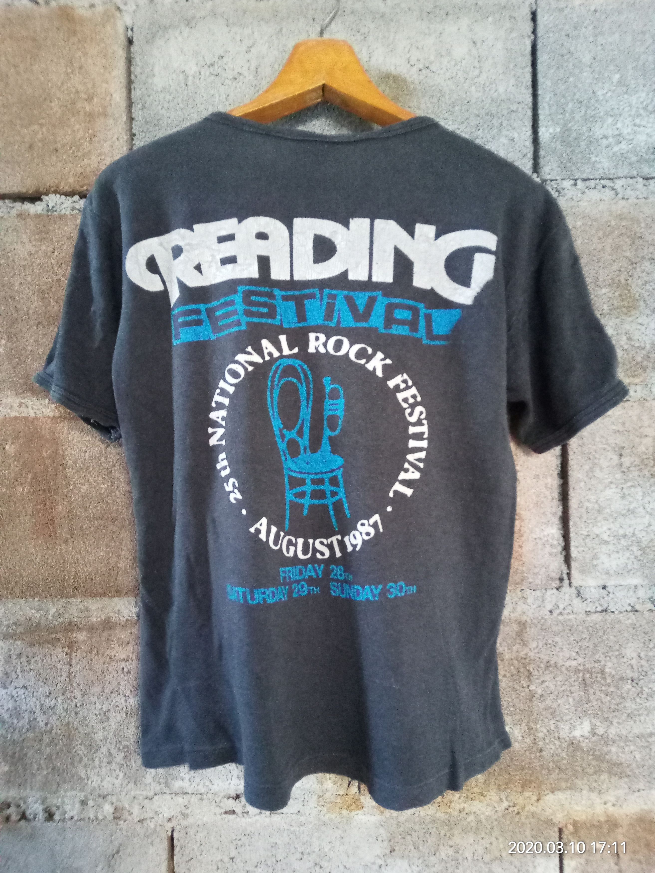Band Tees Vintage 80s Reading Festival Status Quo Alice Cooper Size US L / EU 52-54 / 3 - 3 Thumbnail