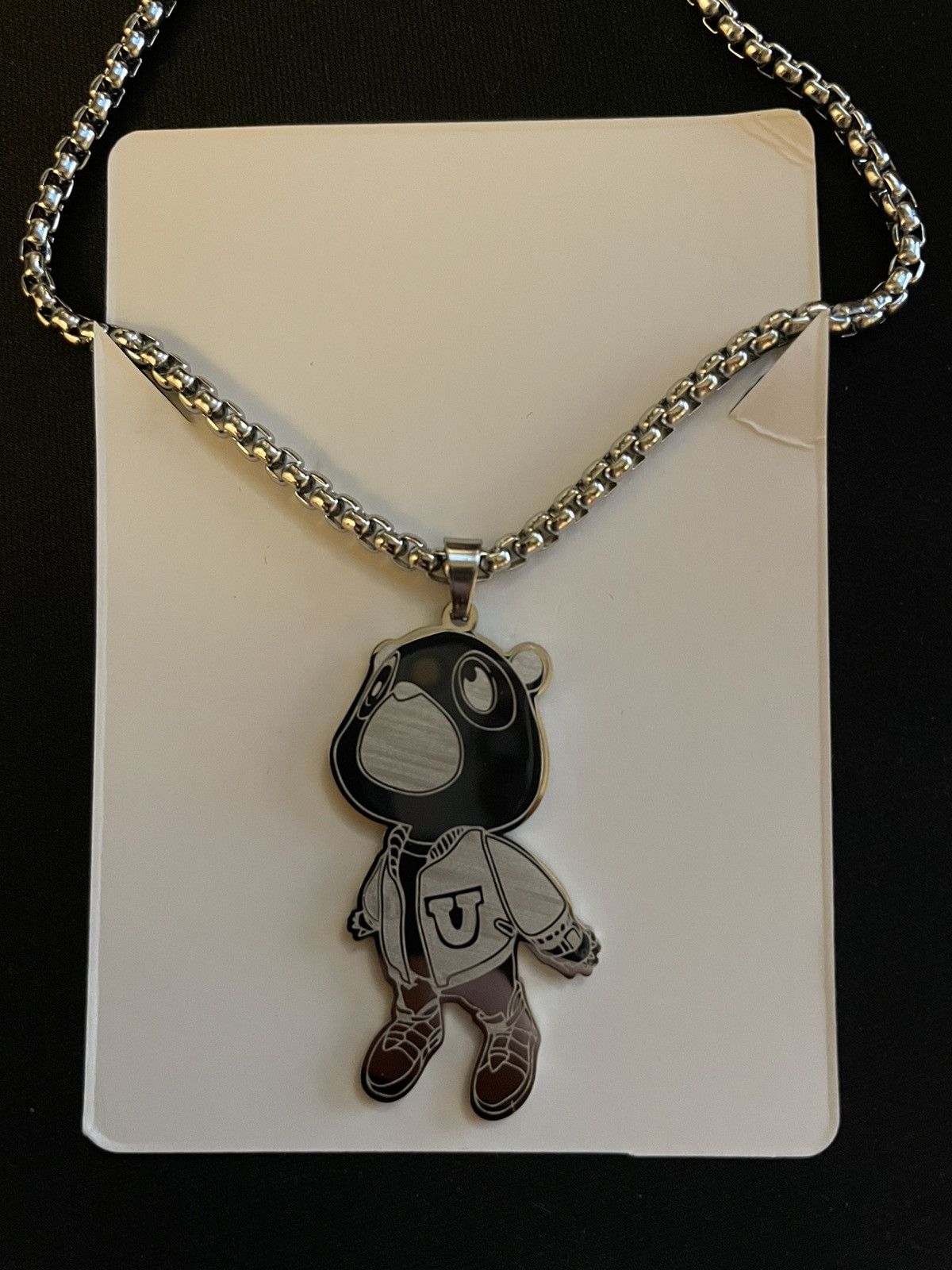 Kanye West College Dropout Graduation Bear Pendant Necklace