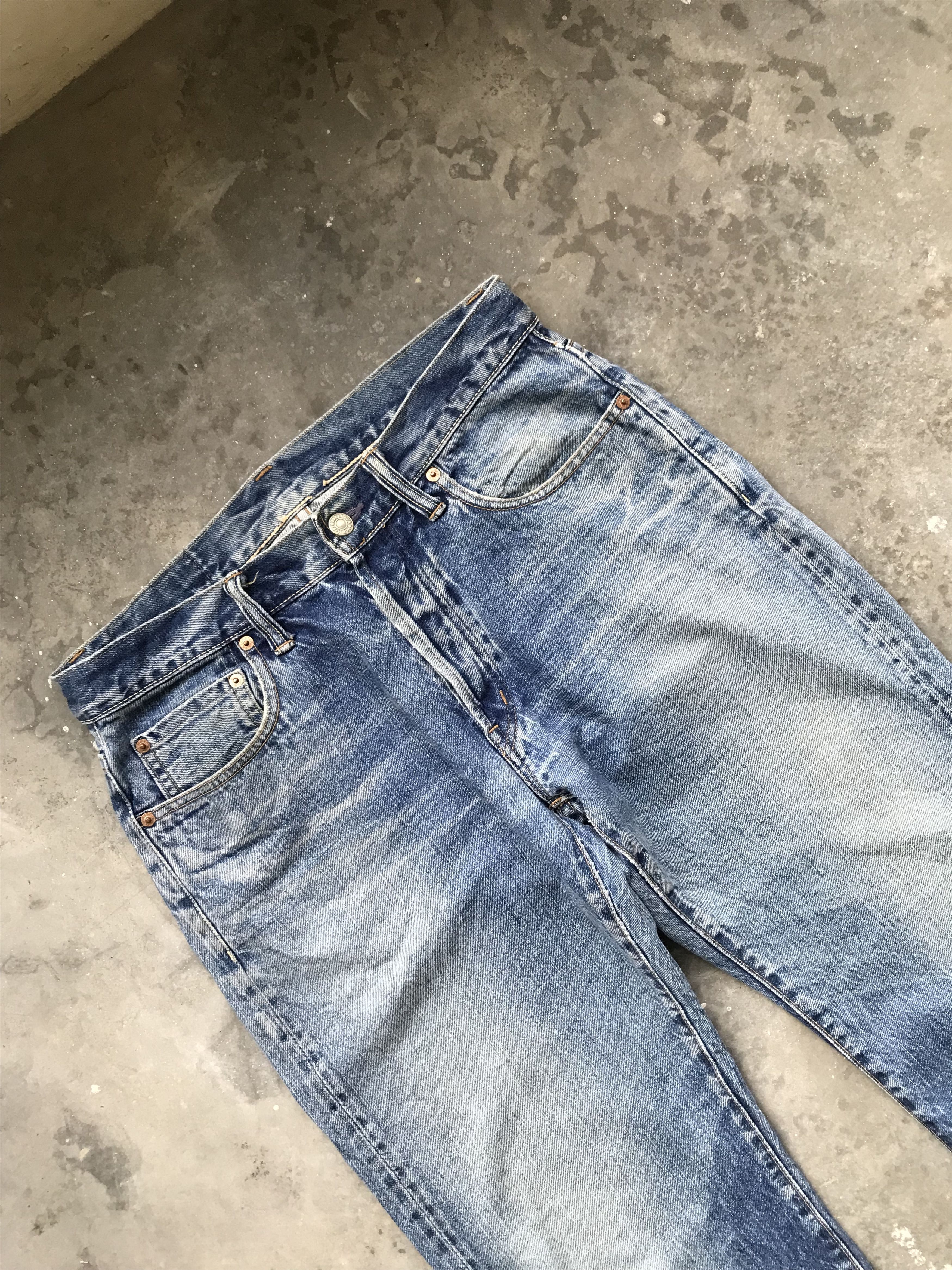 Blue Blue Japan × HOLLYWOOD RANCH MARKET × Japanese Brand BLUE BLUE Faded Selvedge Denim Size US 32 / EU 48 - 4 Thumbnail