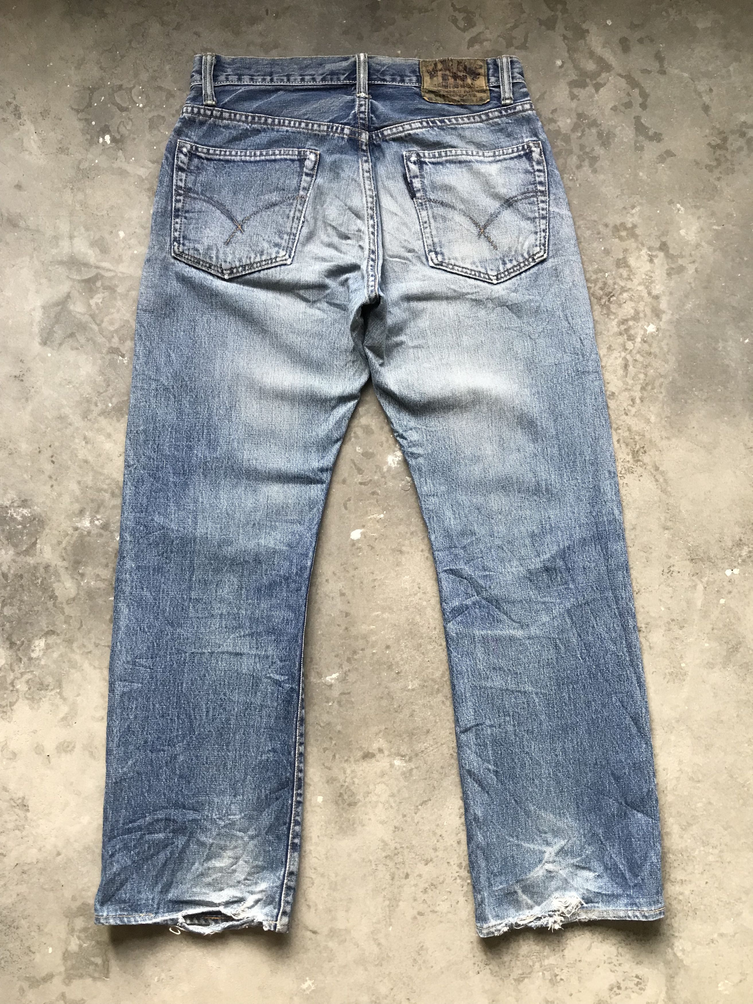Blue Blue Japan × HOLLYWOOD RANCH MARKET × Japanese Brand BLUE BLUE Faded Selvedge Denim Size US 32 / EU 48 - 9 Thumbnail