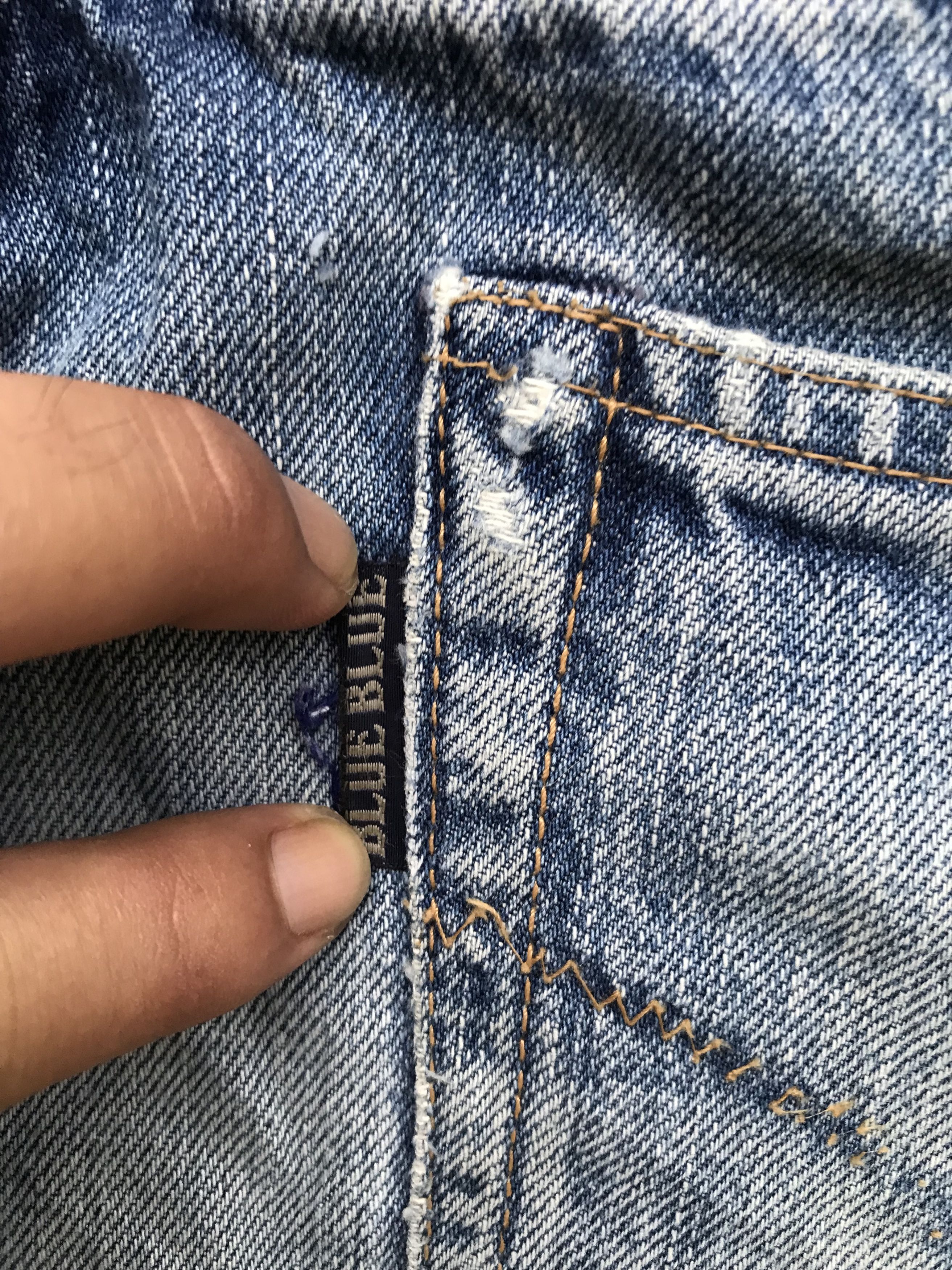 Blue Blue Japan × HOLLYWOOD RANCH MARKET × Japanese Brand BLUE BLUE Faded Selvedge Denim Size US 32 / EU 48 - 15 Thumbnail