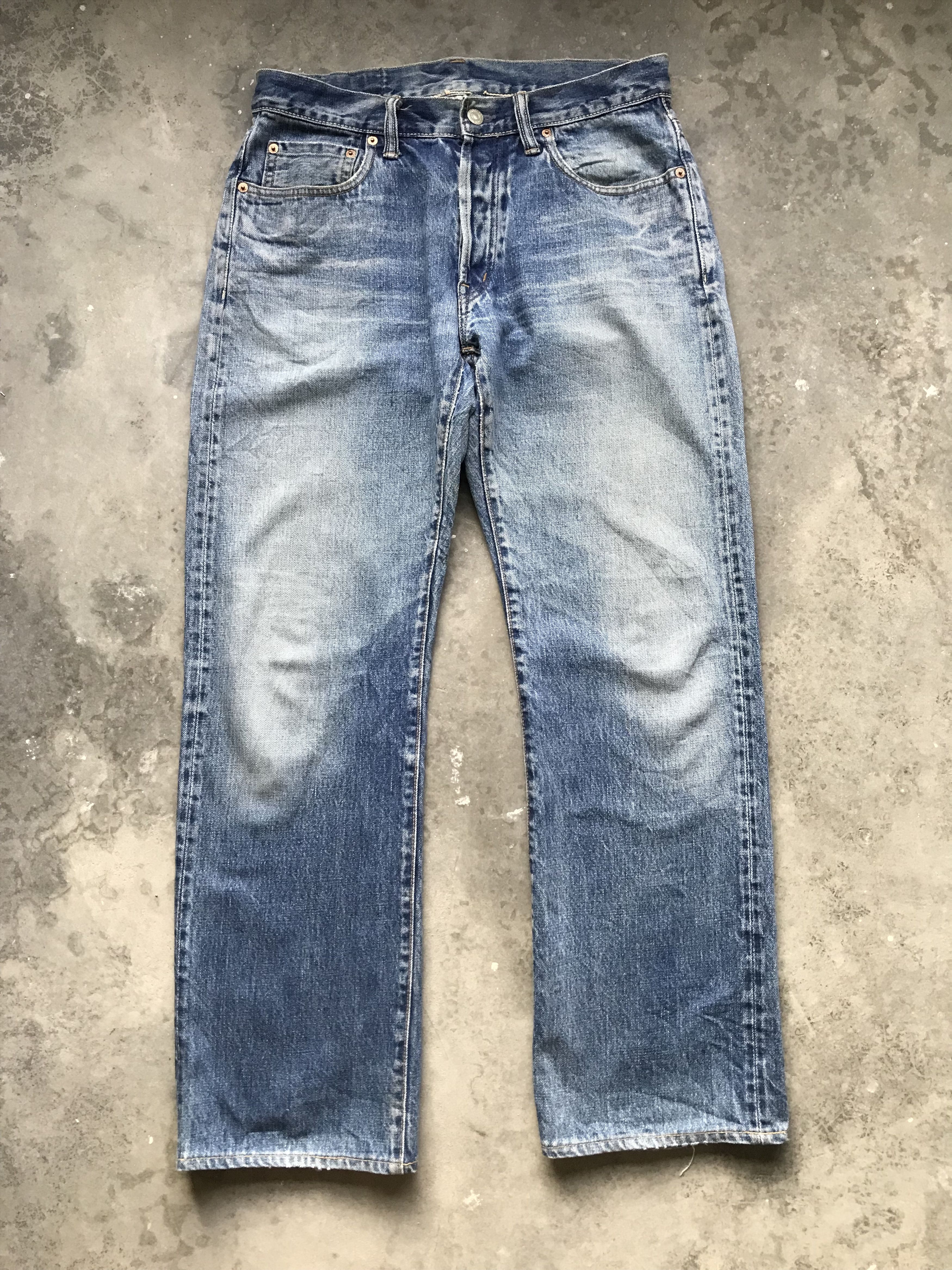 Blue Blue Japan × HOLLYWOOD RANCH MARKET × Japanese Brand BLUE BLUE Faded Selvedge Denim Size US 32 / EU 48 - 3 Thumbnail