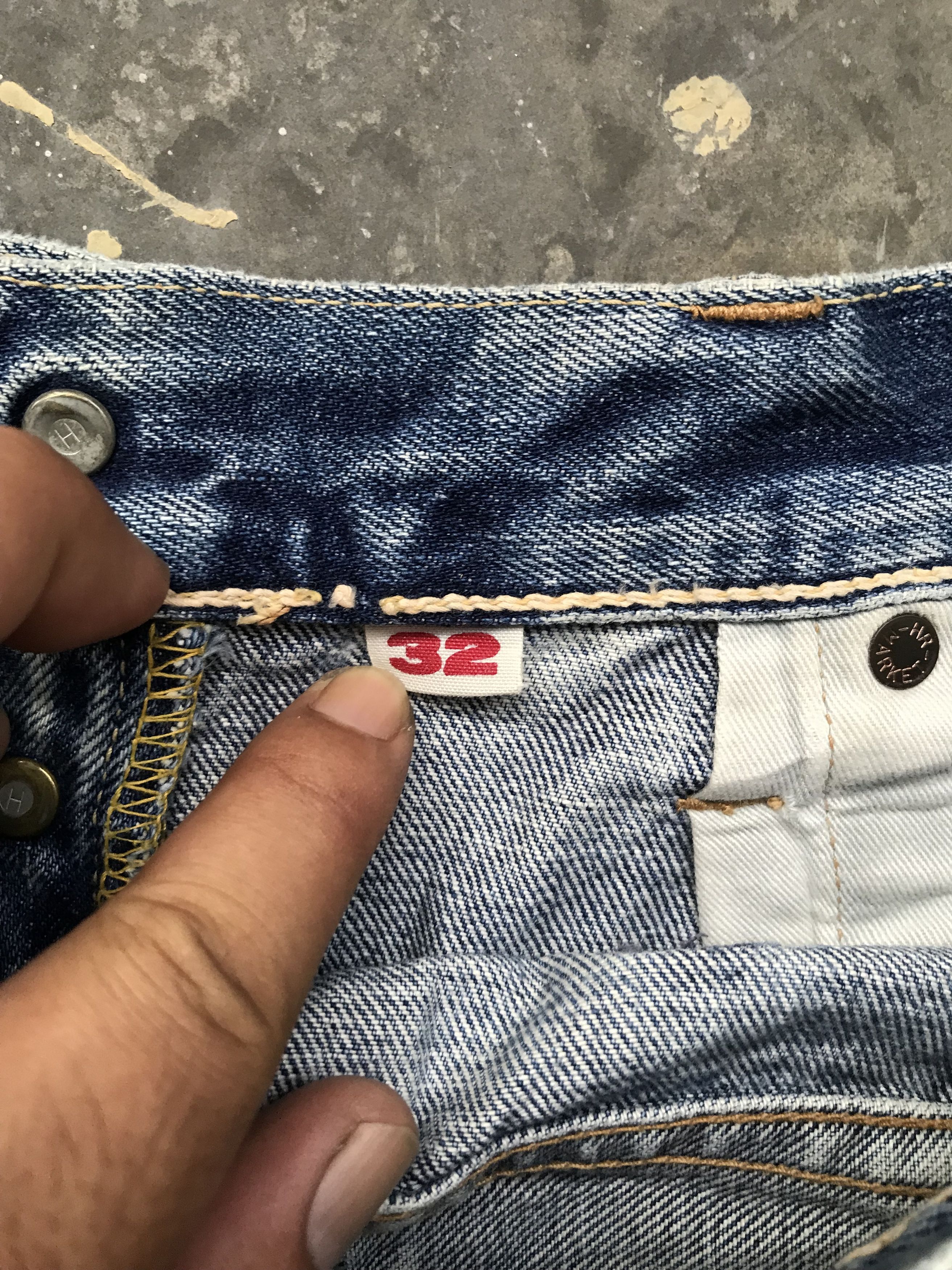 Blue Blue Japan × HOLLYWOOD RANCH MARKET × Japanese Brand BLUE BLUE Faded Selvedge Denim Size US 32 / EU 48 - 16 Thumbnail