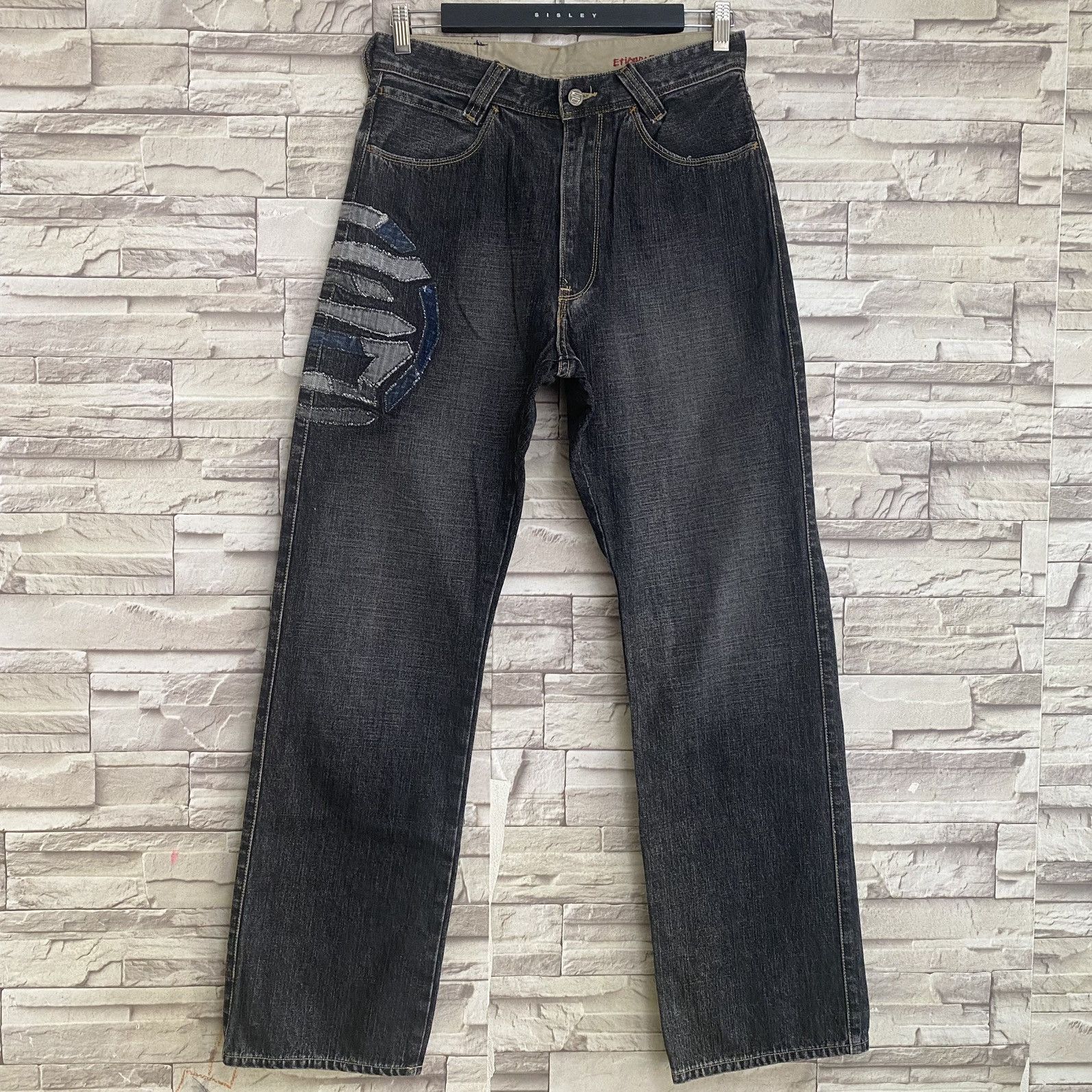 Japanese Brand Japanese Brand ETIENNE OZEKI Denim Jeans Big Logo Size US 30 / EU 46 - 4 Thumbnail
