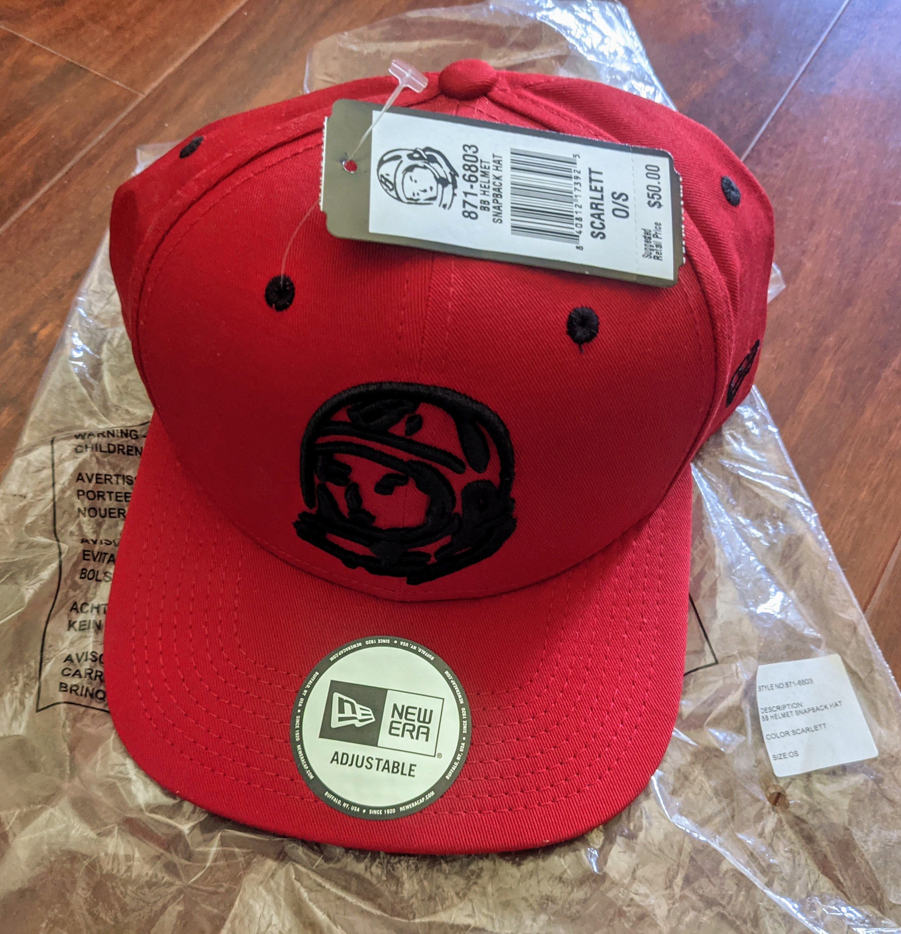 Billionaire Boys Club BBC Helmet Snapback Hat Red Scarlet Size ONE SIZE - 1 Thumbnail