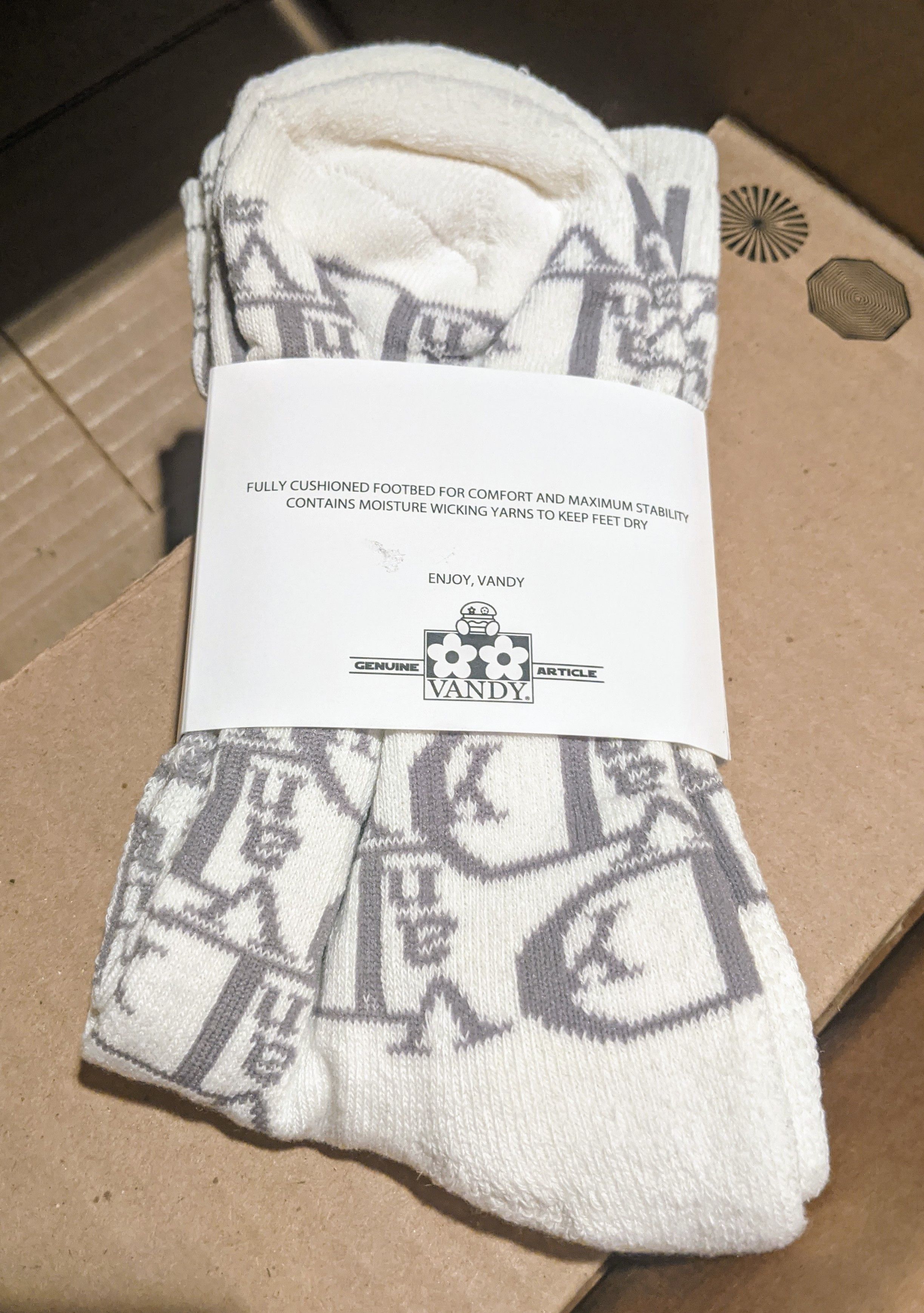 Vandy The Pink Vandy the pink Vior summer socks white grey Size ONE SIZE - 2 Thumbnail