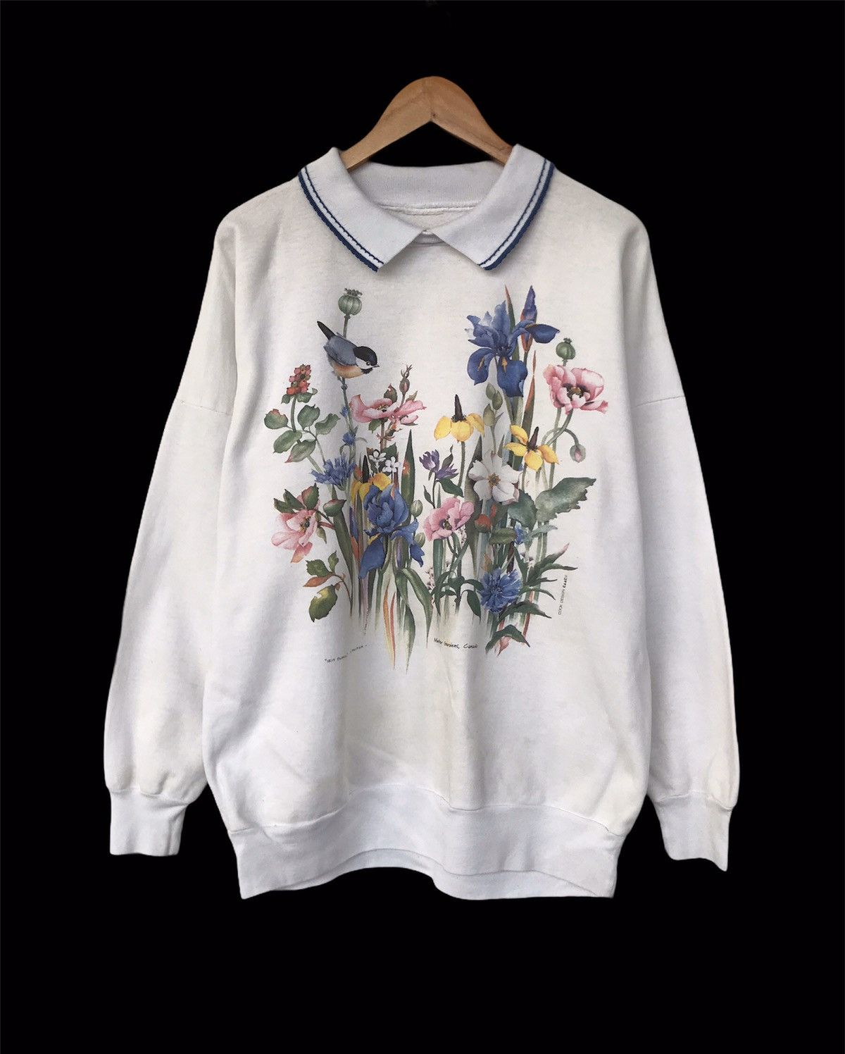 Vintage Vintage Iris Floral Minter Gardens Sweatshirt Size L / US 10 / IT 46 - 1 Thumbnail
