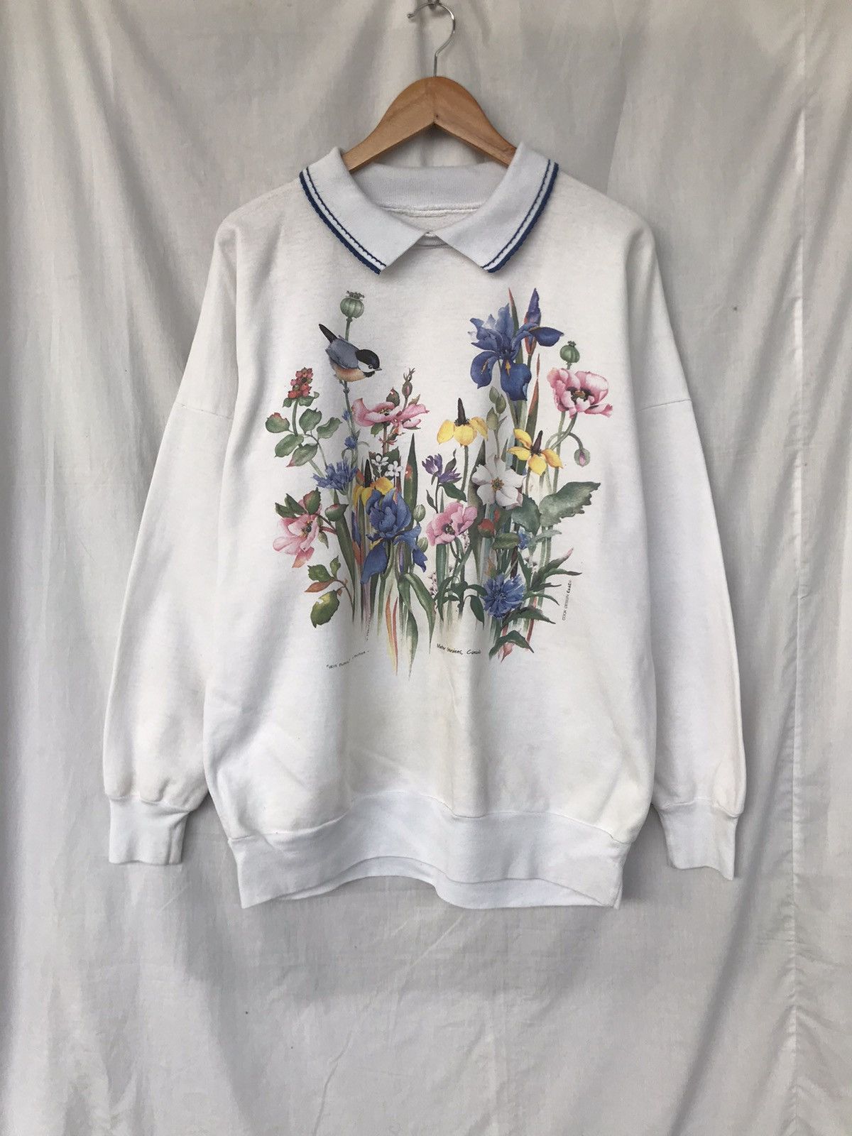 Vintage Vintage Iris Floral Minter Gardens Sweatshirt Size L / US 10 / IT 46 - 2 Thumbnail