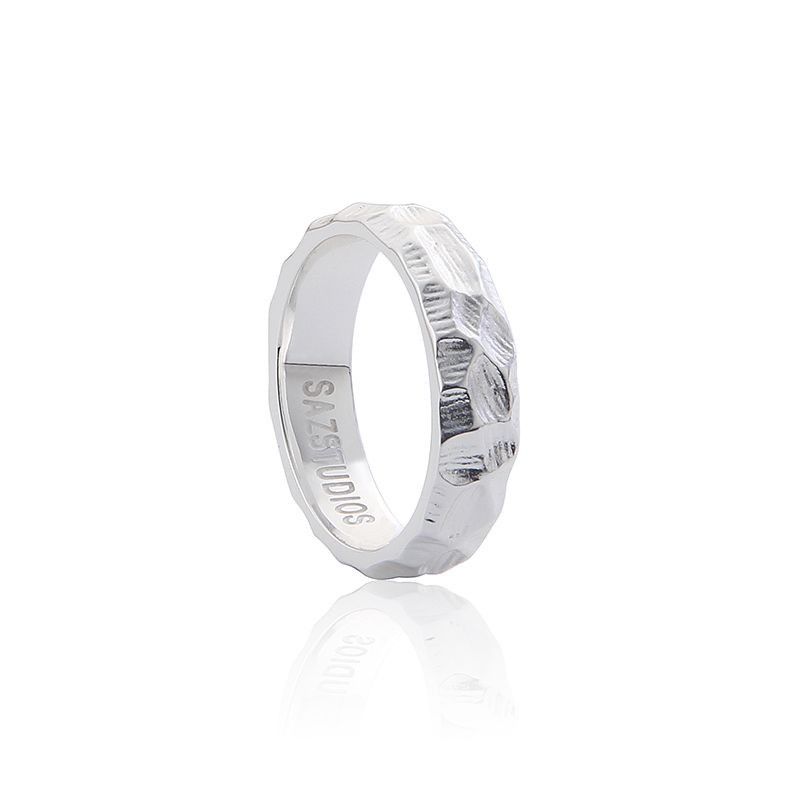 Jewelry × Vintage Trendy Silver Irregular Shape Ring Size ONE SIZE - 1 Thumbnail