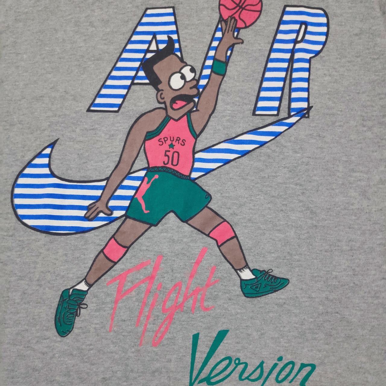 NBA × Nike × Vintage Rare Vintage Nike Air Flight Version David Robinson T Shirt Size US M / EU 48-50 / 2 - 2 Thumbnail