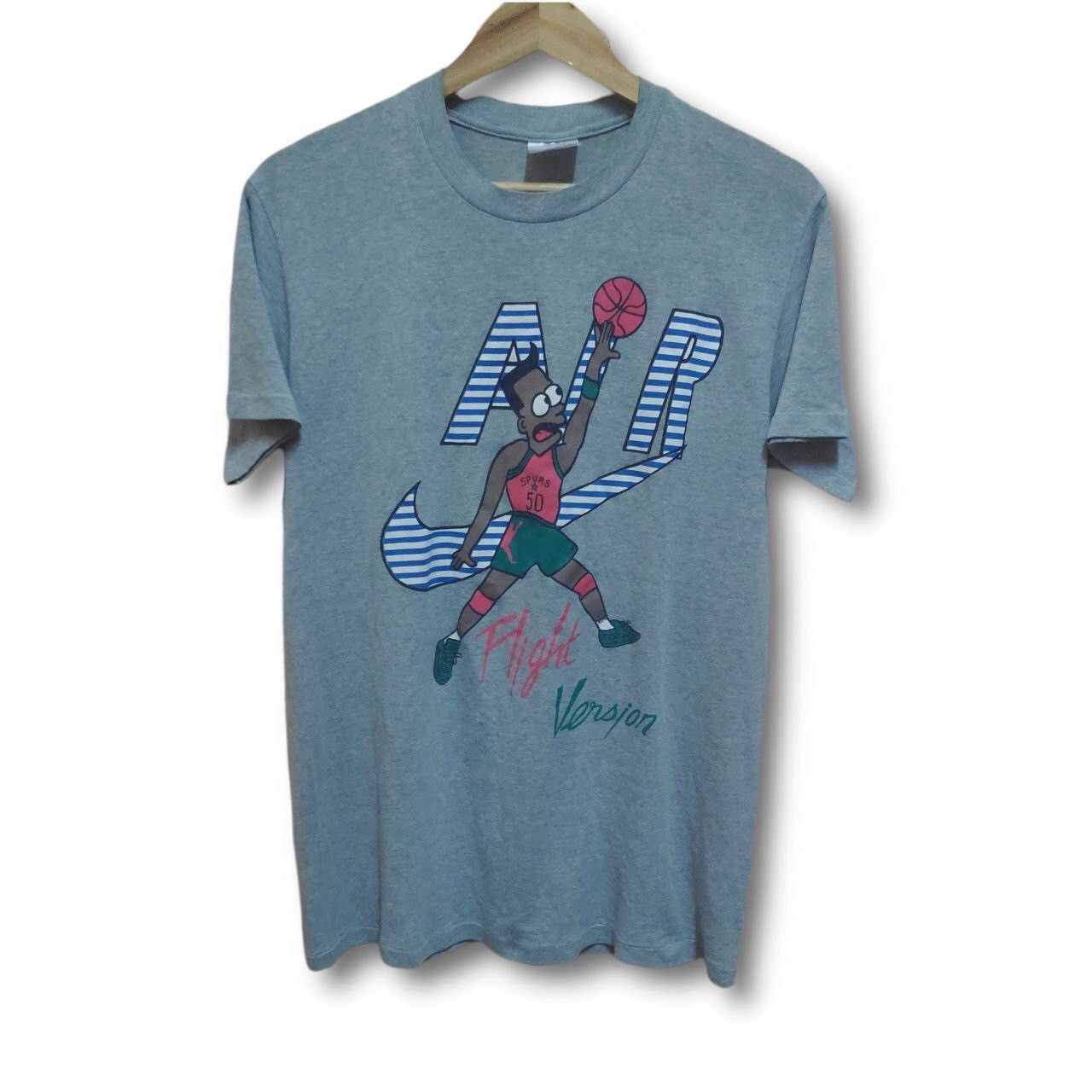 NBA × Nike × Vintage Rare Vintage Nike Air Flight Version David Robinson T Shirt Size US M / EU 48-50 / 2 - 1 Thumbnail