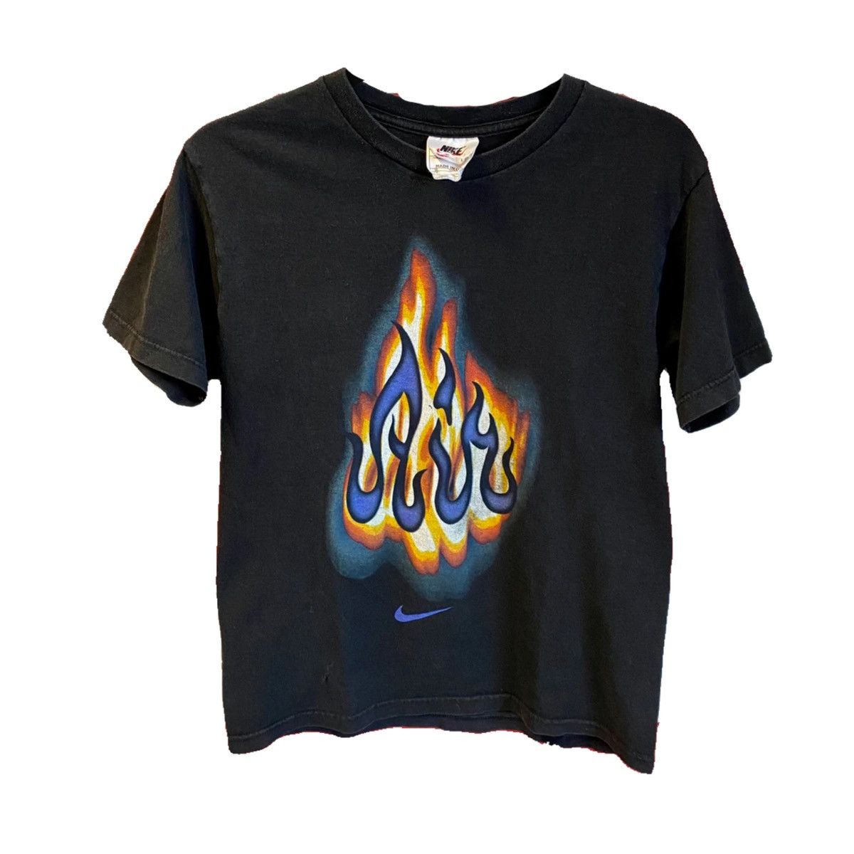 Nike × Vintage 90s Vintage Nike Air Bakin Flame Logo Shirt | Grailed