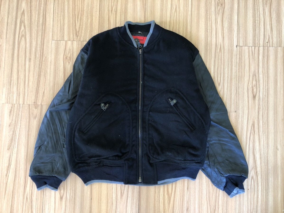 PERSON'S 🔥RARE PERSON'S VARSITY BOMBER JACKET LEATHER SLEEVE Size US XL / EU 56 / 4 - 3 Thumbnail