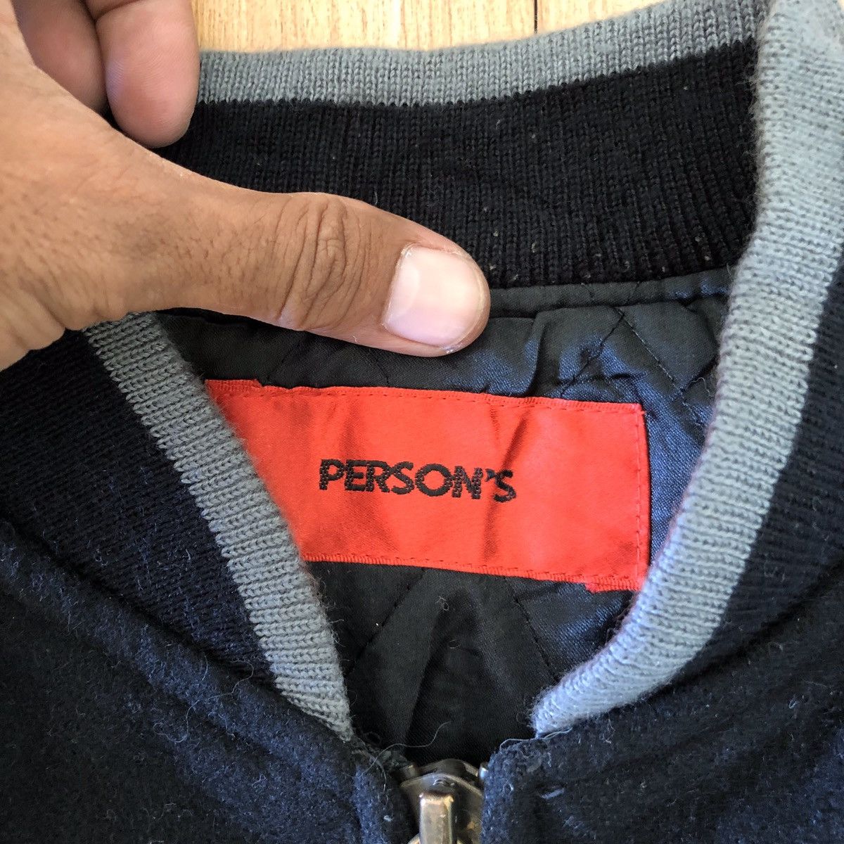 PERSON'S 🔥RARE PERSON'S VARSITY BOMBER JACKET LEATHER SLEEVE Size US XL / EU 56 / 4 - 11 Thumbnail
