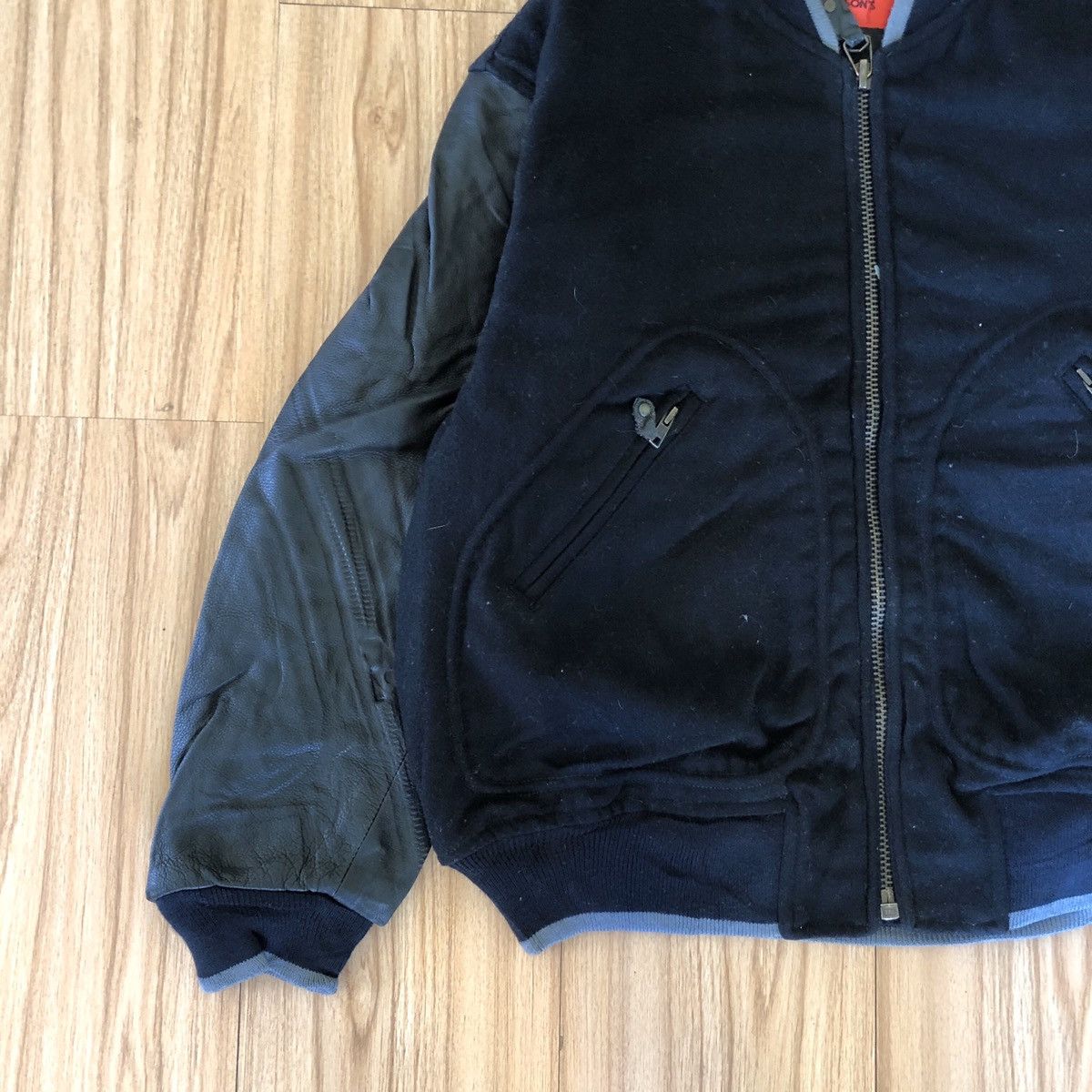 PERSON'S 🔥RARE PERSON'S VARSITY BOMBER JACKET LEATHER SLEEVE Size US XL / EU 56 / 4 - 7 Thumbnail