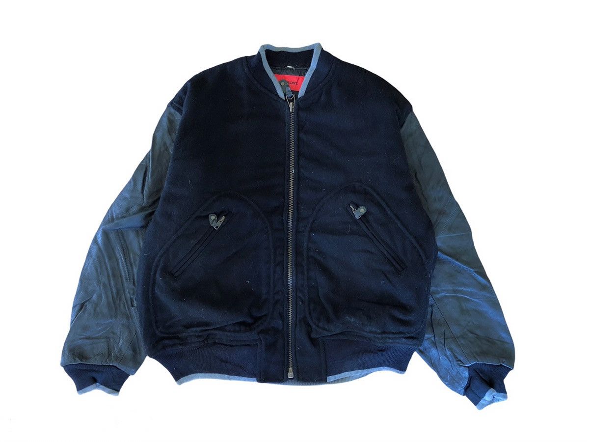 PERSON'S 🔥RARE PERSON'S VARSITY BOMBER JACKET LEATHER SLEEVE Size US XL / EU 56 / 4 - 2 Thumbnail