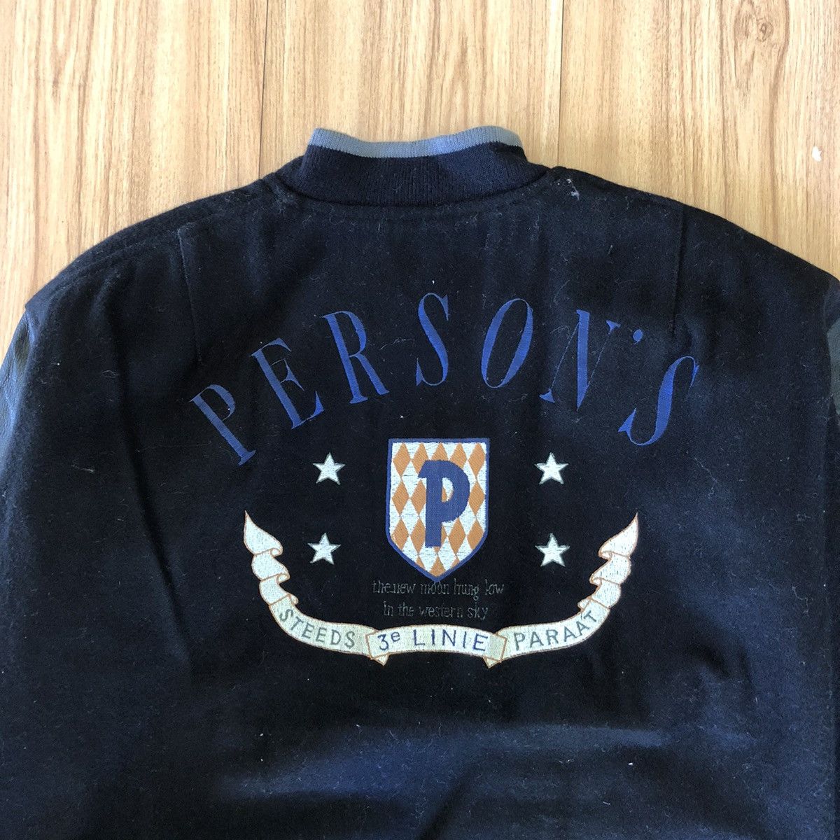 PERSON'S 🔥RARE PERSON'S VARSITY BOMBER JACKET LEATHER SLEEVE Size US XL / EU 56 / 4 - 6 Thumbnail