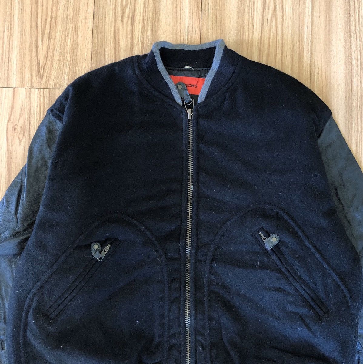 PERSON'S 🔥RARE PERSON'S VARSITY BOMBER JACKET LEATHER SLEEVE Size US XL / EU 56 / 4 - 9 Thumbnail