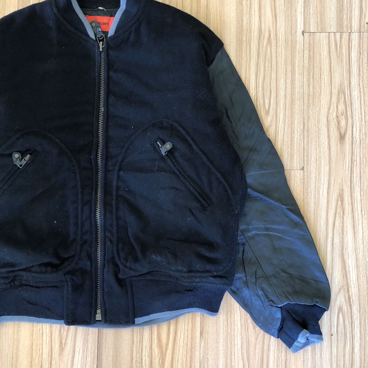 PERSON'S 🔥RARE PERSON'S VARSITY BOMBER JACKET LEATHER SLEEVE Size US XL / EU 56 / 4 - 8 Thumbnail