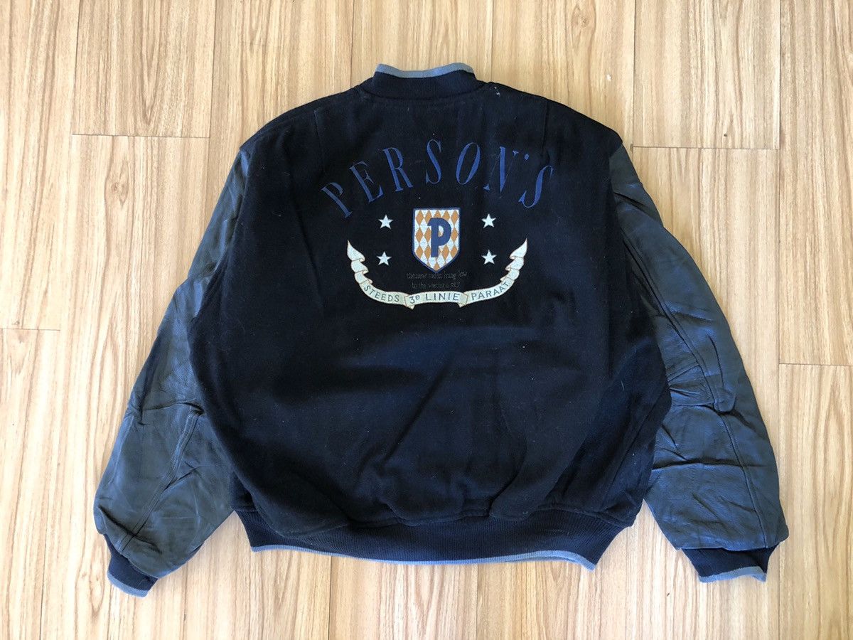 PERSON'S 🔥RARE PERSON'S VARSITY BOMBER JACKET LEATHER SLEEVE Size US XL / EU 56 / 4 - 5 Thumbnail