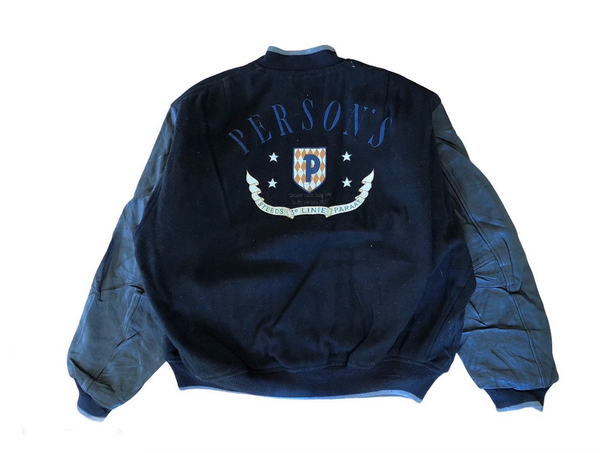 PERSON'S 🔥RARE PERSON'S VARSITY BOMBER JACKET LEATHER SLEEVE Size US XL / EU 56 / 4 - 1 Thumbnail