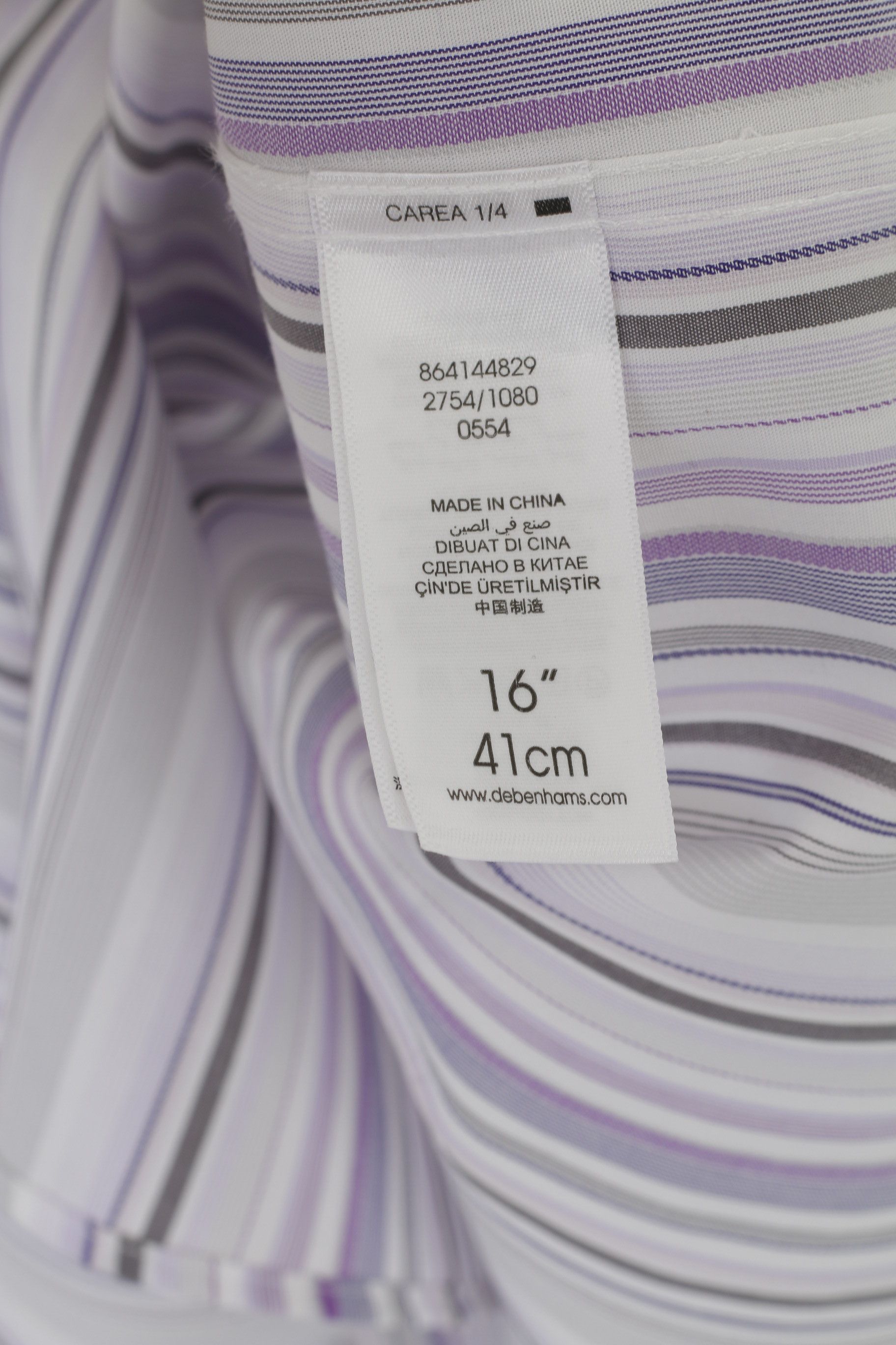 Jeff Banks Jeff Banks Men 16 41 M Formal Shirt Purple Striped 8665 Size US M / EU 48-50 / 2 - 5 Thumbnail