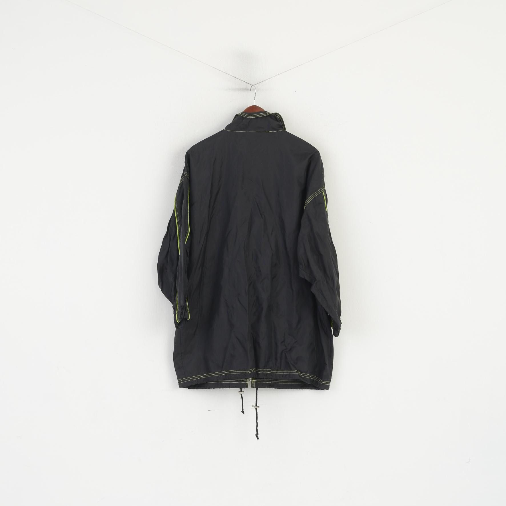 Vintage Etirel Men L Long Jacket Black Nylon Waterproof Retro 8658 Size US L / EU 52-54 / 3 - 6 Thumbnail