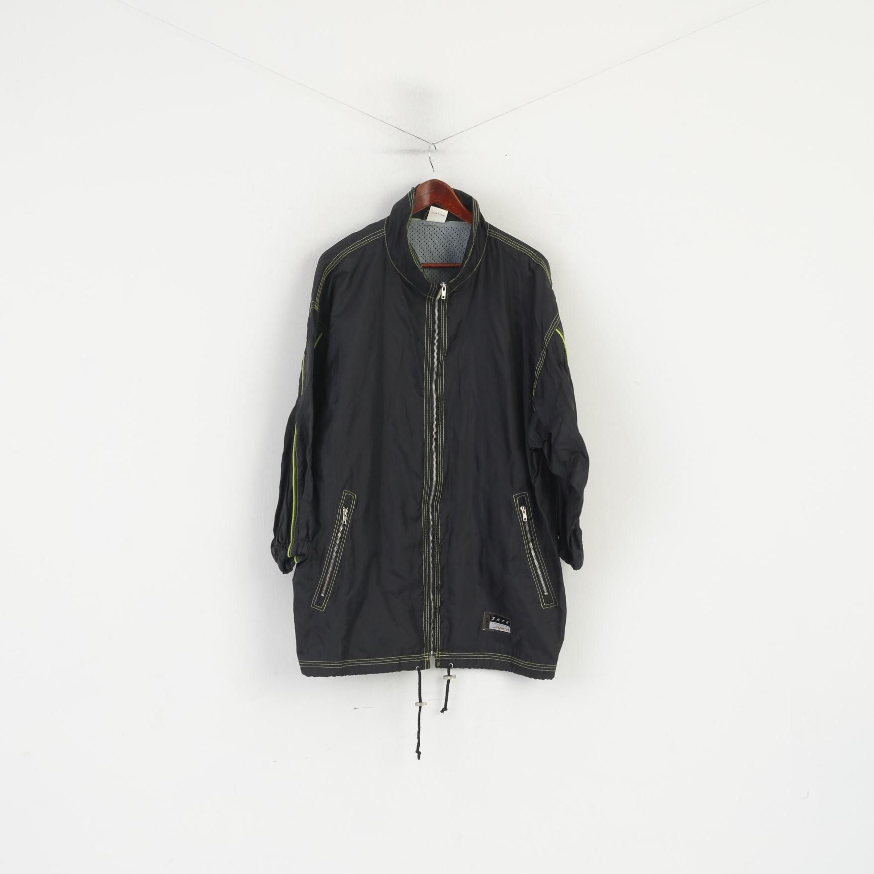 Vintage Etirel Men L Long Jacket Black Nylon Waterproof Retro 8658 Size US L / EU 52-54 / 3 - 1 Thumbnail
