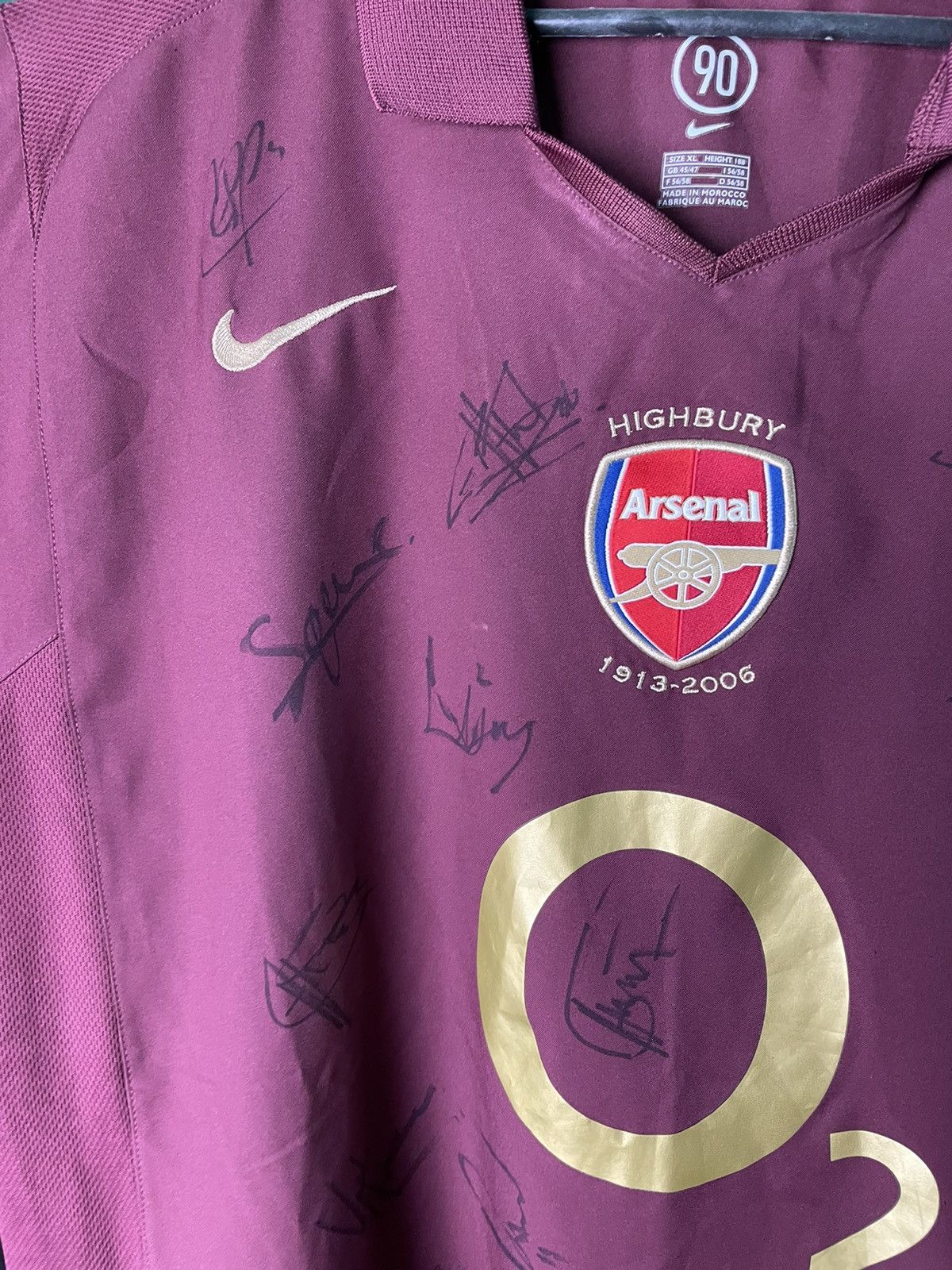 Nike × Vintage Vintage nike arsenal 2006 soccer jersey signed all team rare Size US XL / EU 56 / 4 - 7 Thumbnail