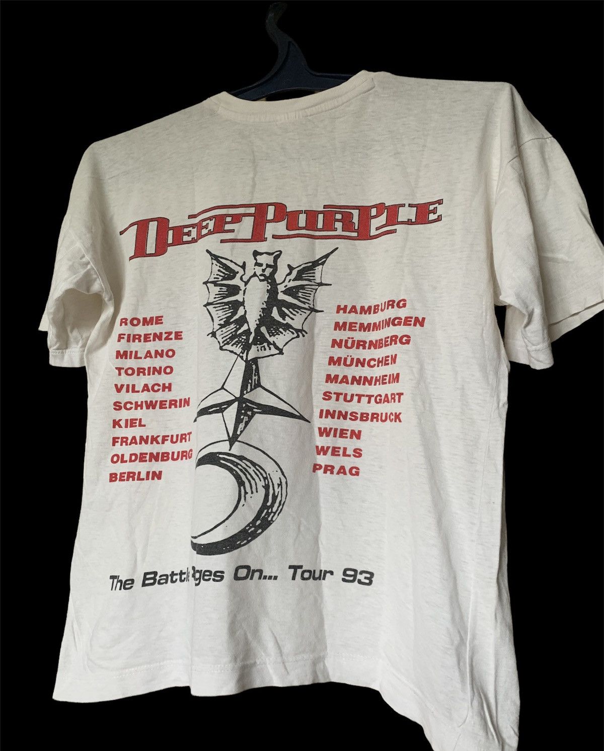 Band Tees 1993 Deep Purple tour the battle Rages on tee Size US S / EU 44-46 / 1 - 7 Thumbnail