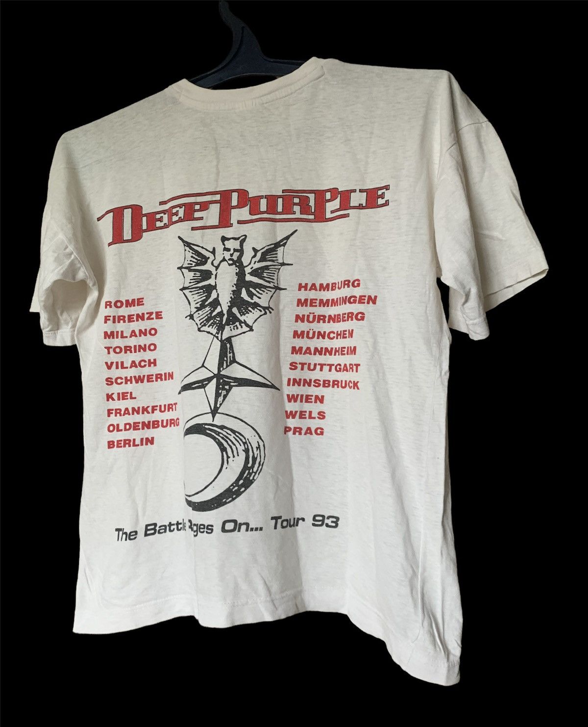 Band Tees 1993 Deep Purple tour the battle Rages on tee Size US S / EU 44-46 / 1 - 5 Thumbnail