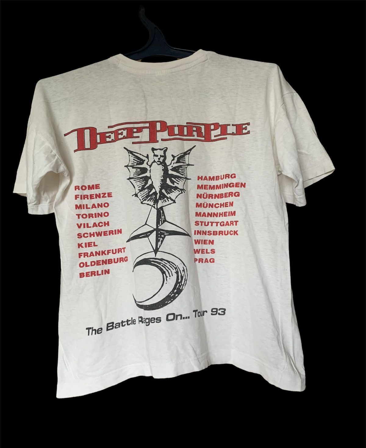 Band Tees 1993 Deep Purple tour the battle Rages on tee Size US S / EU 44-46 / 1 - 4 Thumbnail