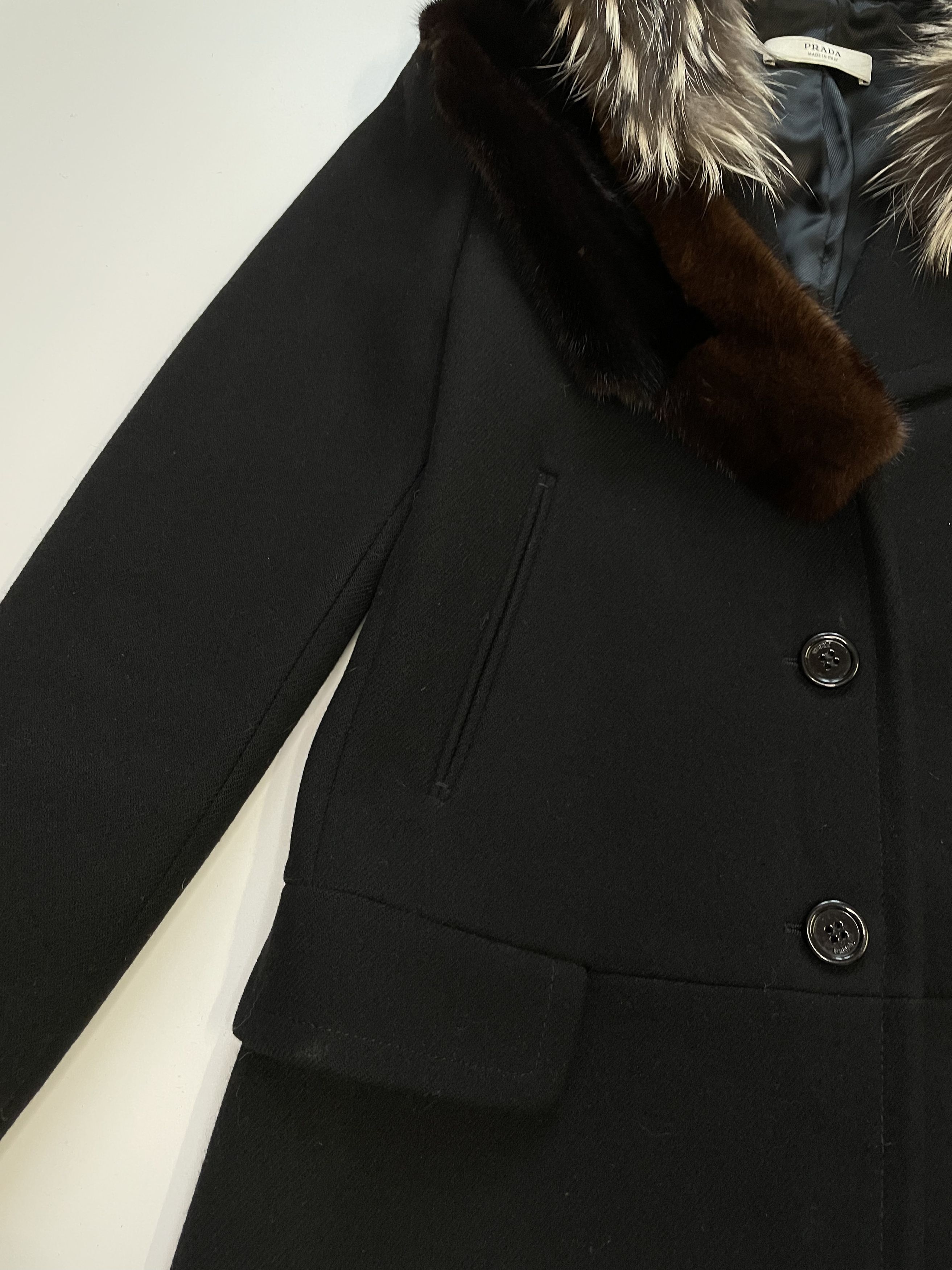 Prada Prada Fur Wool Coat FW 2006 | Grailed Prada Prada Fur Wool Coat FW 2006 | Grailed