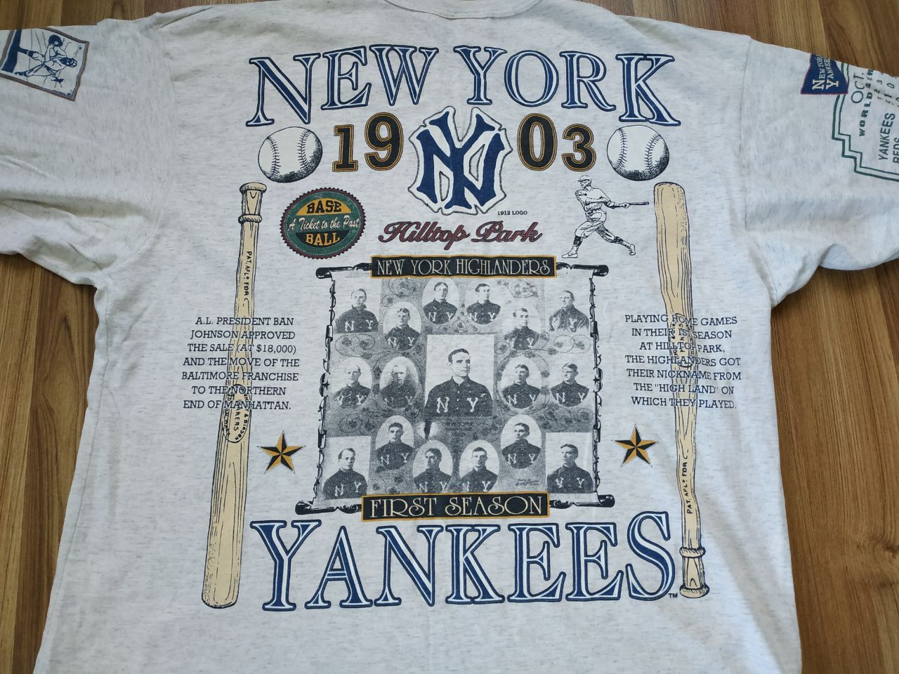 MLB Vintage New York Yankees 1993/61's Would Champions T Shirt Size US XL / EU 56 / 4 - 5 Thumbnail