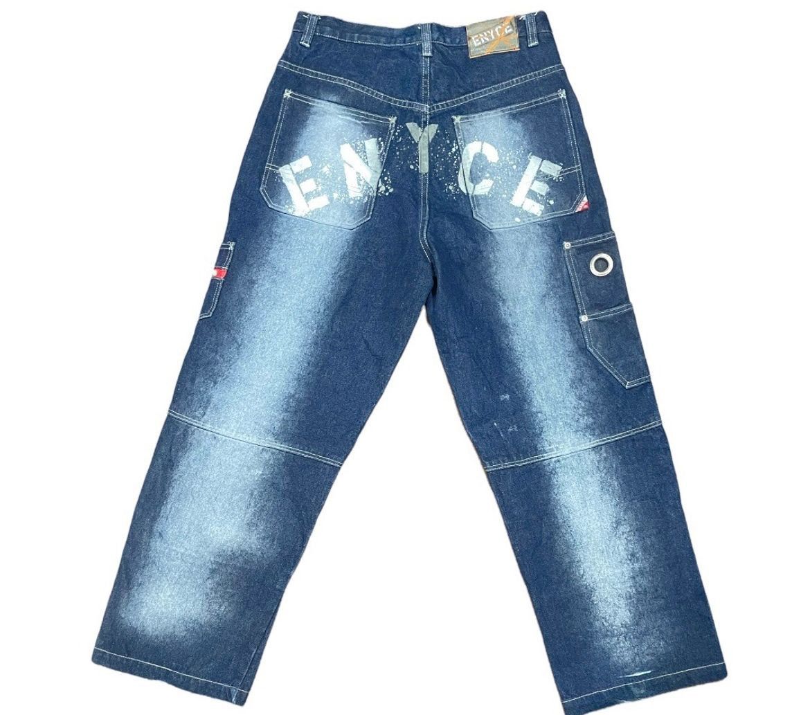 Enyce Enyce Painter Baggy Stonewash Hip Hop Rappers Baggy Denim Size US 34 / EU 50 - 3 Thumbnail