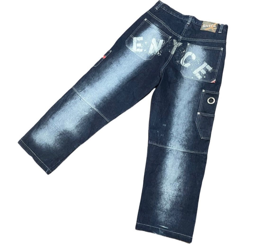 Enyce Enyce Painter Baggy Stonewash Hip Hop Rappers Baggy Denim Size US 34 / EU 50 - 4 Thumbnail