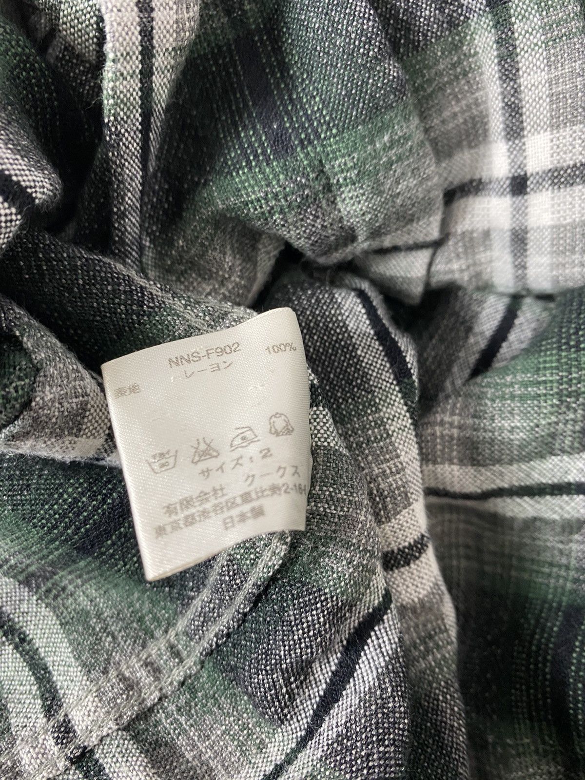 Number (N)ine Number (N)ine Rayon Shadow Plaid Size US M / EU 48-50 / 2 - 9 Thumbnail