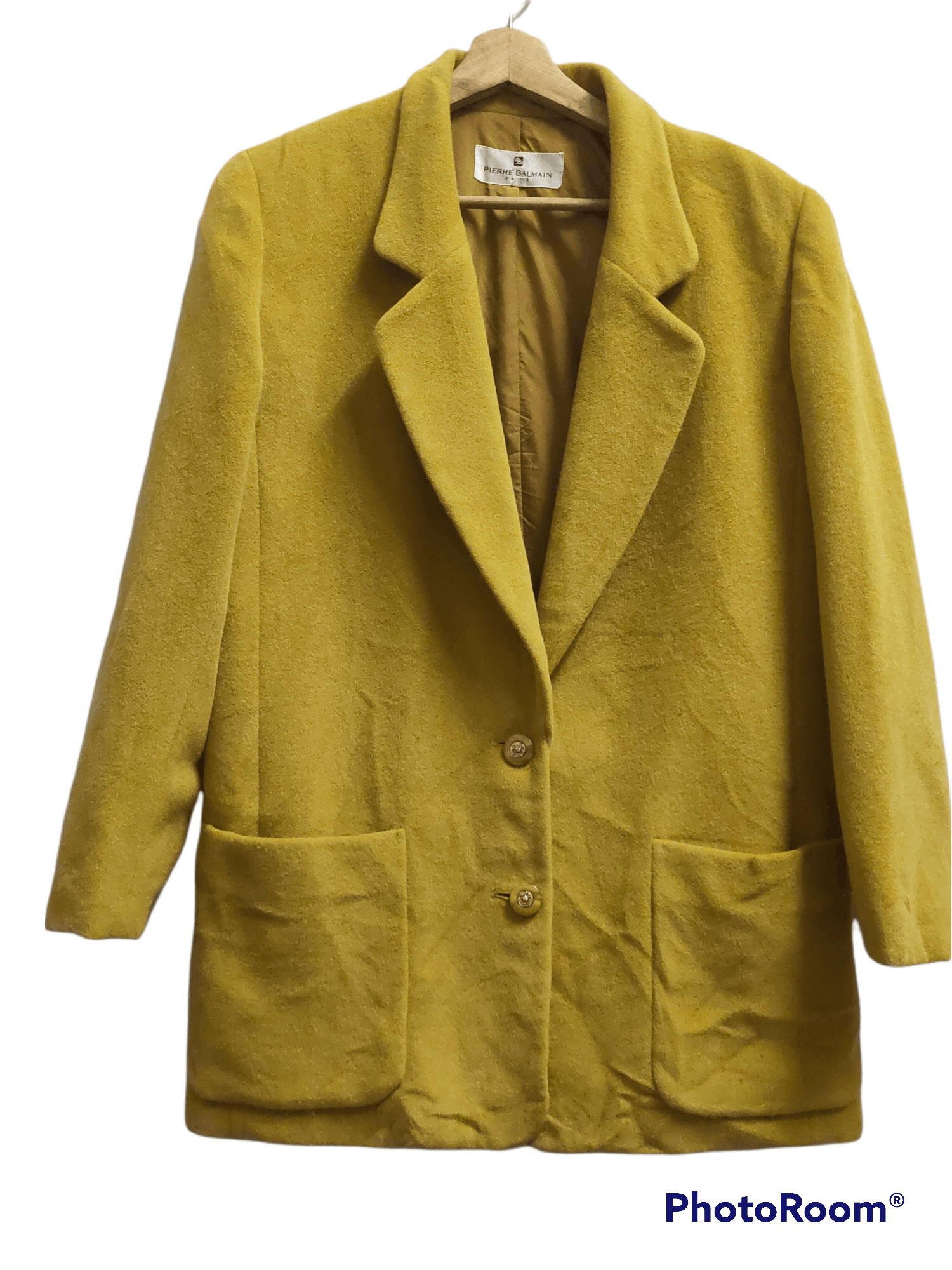 Pierre Balmain Pierre Balmain Paris blazer viscose yellow gold Size 48L - 1 Thumbnail