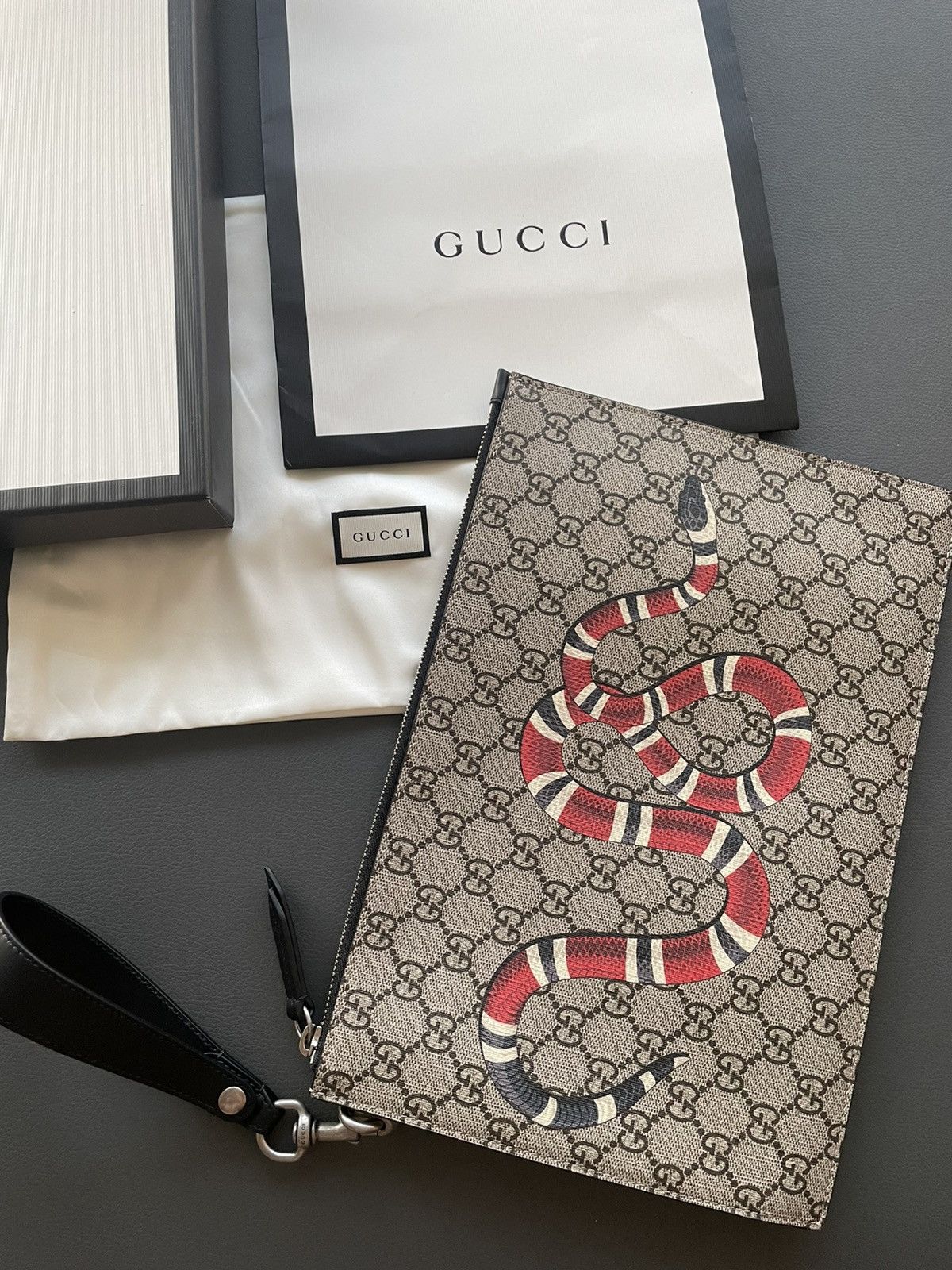 Gucci Limited Super Rare Brand New King Snake GG Pouch Clutch Bag Size ONE SIZE - 6 Thumbnail