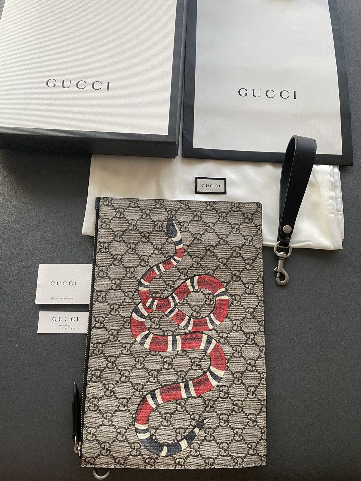 Gucci Limited Super Rare Brand New King Snake GG Pouch Clutch Bag Size ONE SIZE - 22 Thumbnail
