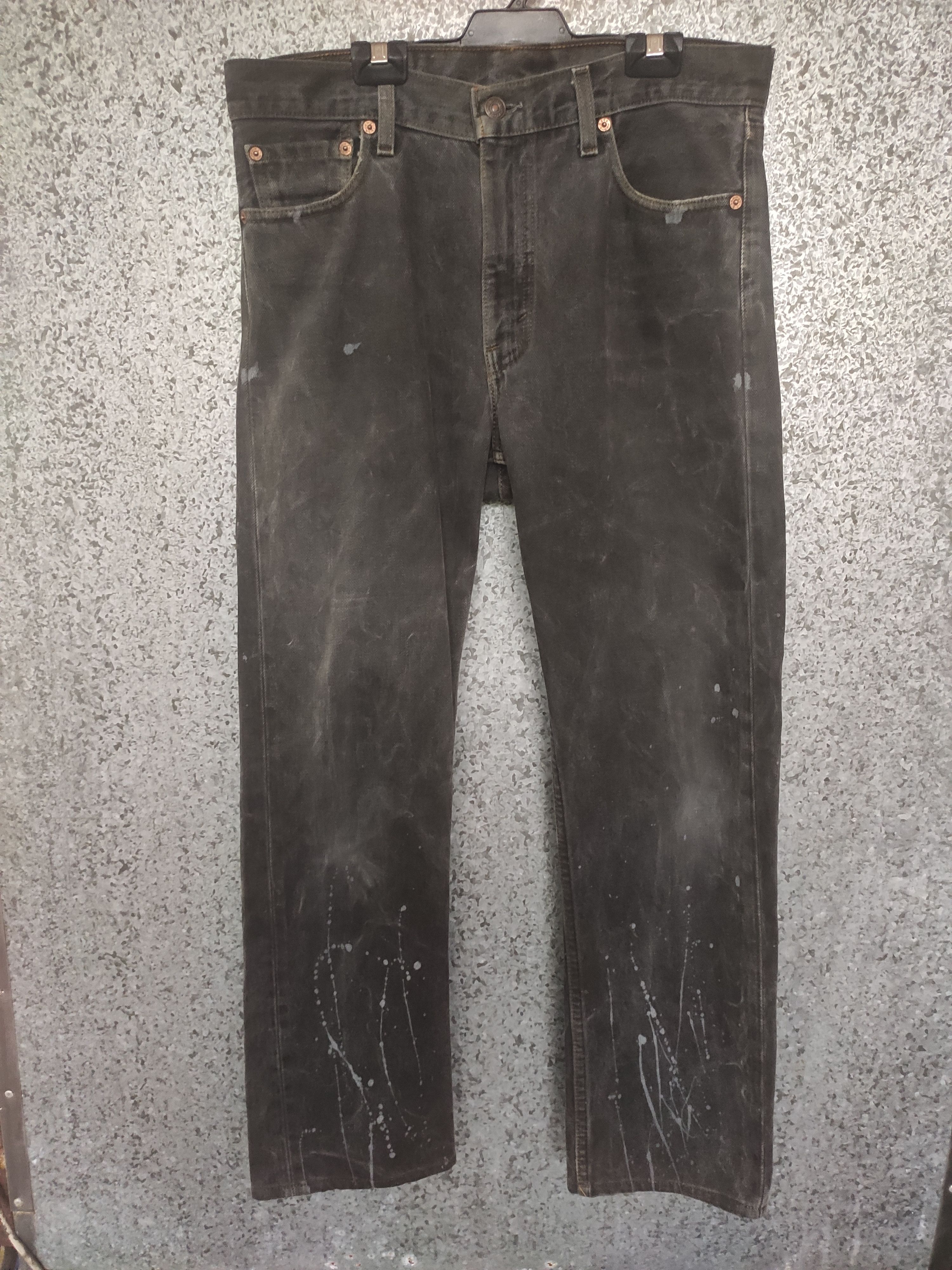 Vintage 90s Vintage Levis 505 painted jeans distressed