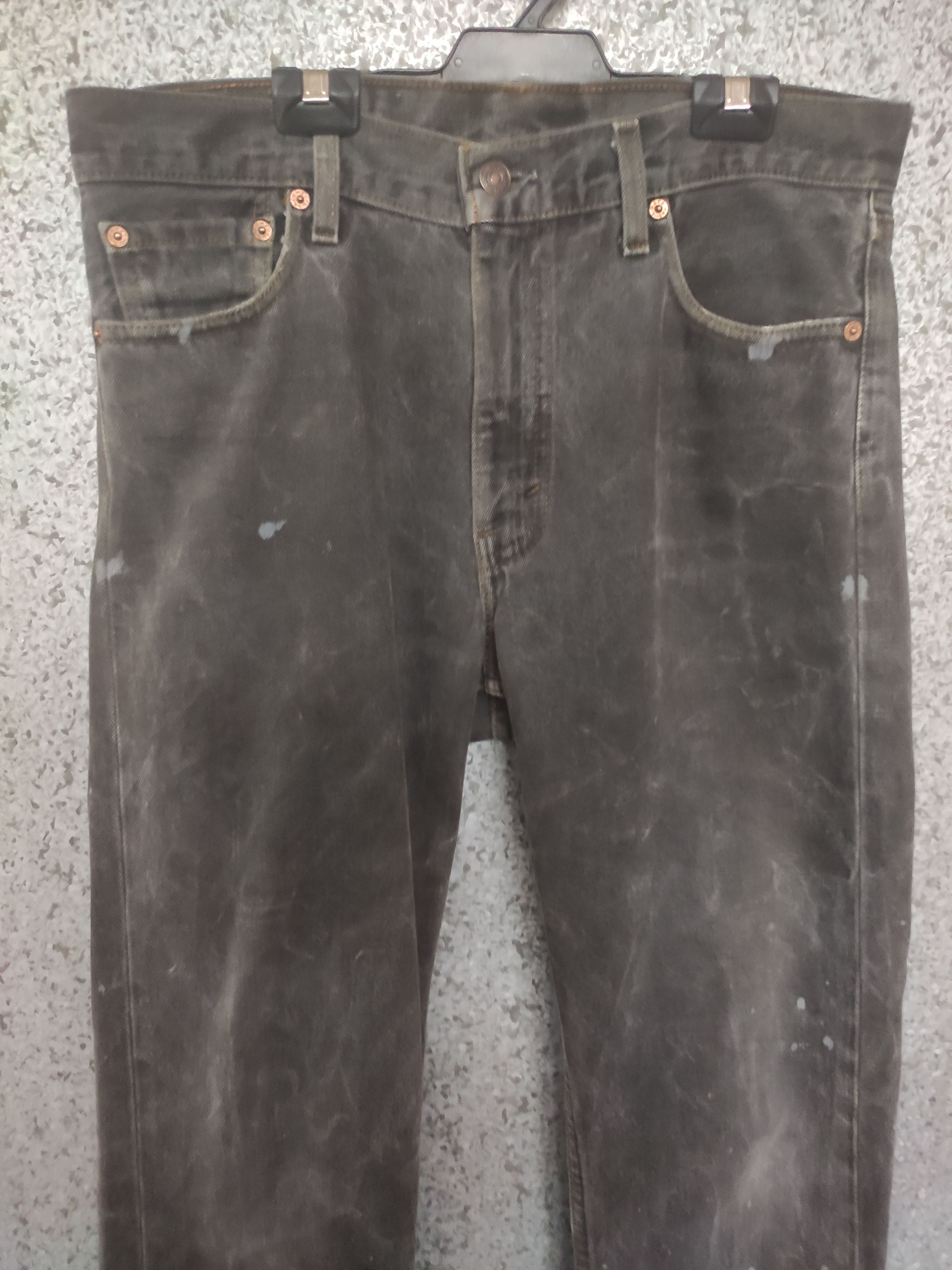 Levi's Vintage 90s Vintage Levis 505 painted jeans distressed Size US 32 / EU 48 - 2 Thumbnail