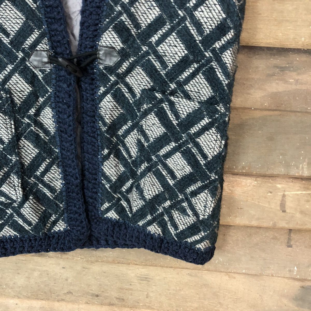 Aran Isles Knitwear × Japanese Brand Japanese Brand diamond Vest Green knitwear #6802 Size US L / EU 52-54 / 3 - 5 Thumbnail