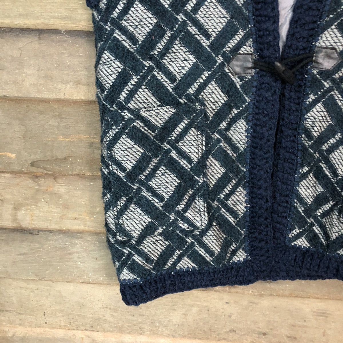 Aran Isles Knitwear × Japanese Brand Japanese Brand diamond Vest Green knitwear #6802 Size US L / EU 52-54 / 3 - 4 Thumbnail