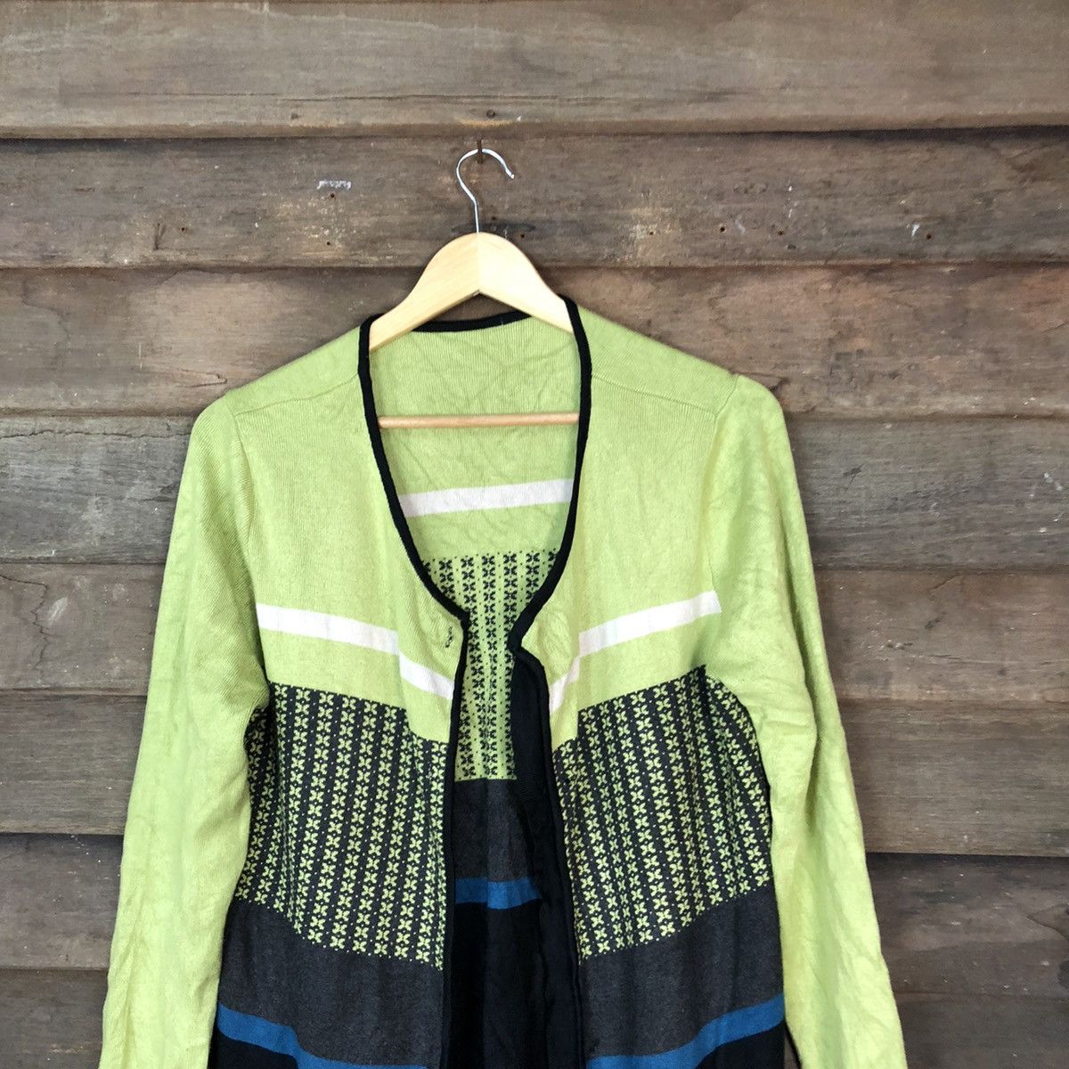 Japanese Brand Japanese Brand Patterned Cardigans knitwear #6804 Size US L / EU 52-54 / 3 - 2 Thumbnail