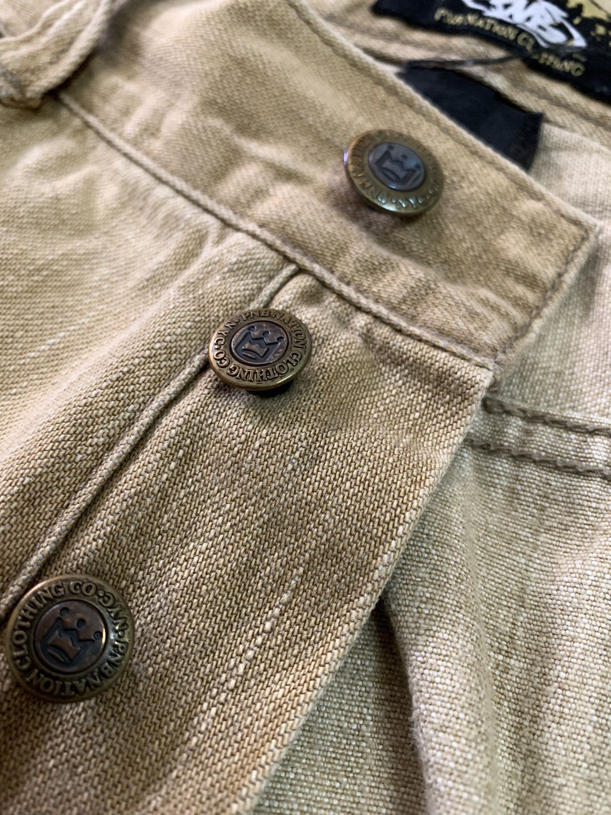 Japanese Brand PNB Nation Clothing double knees natural faded Size US 34 / EU 50 - 10 Thumbnail